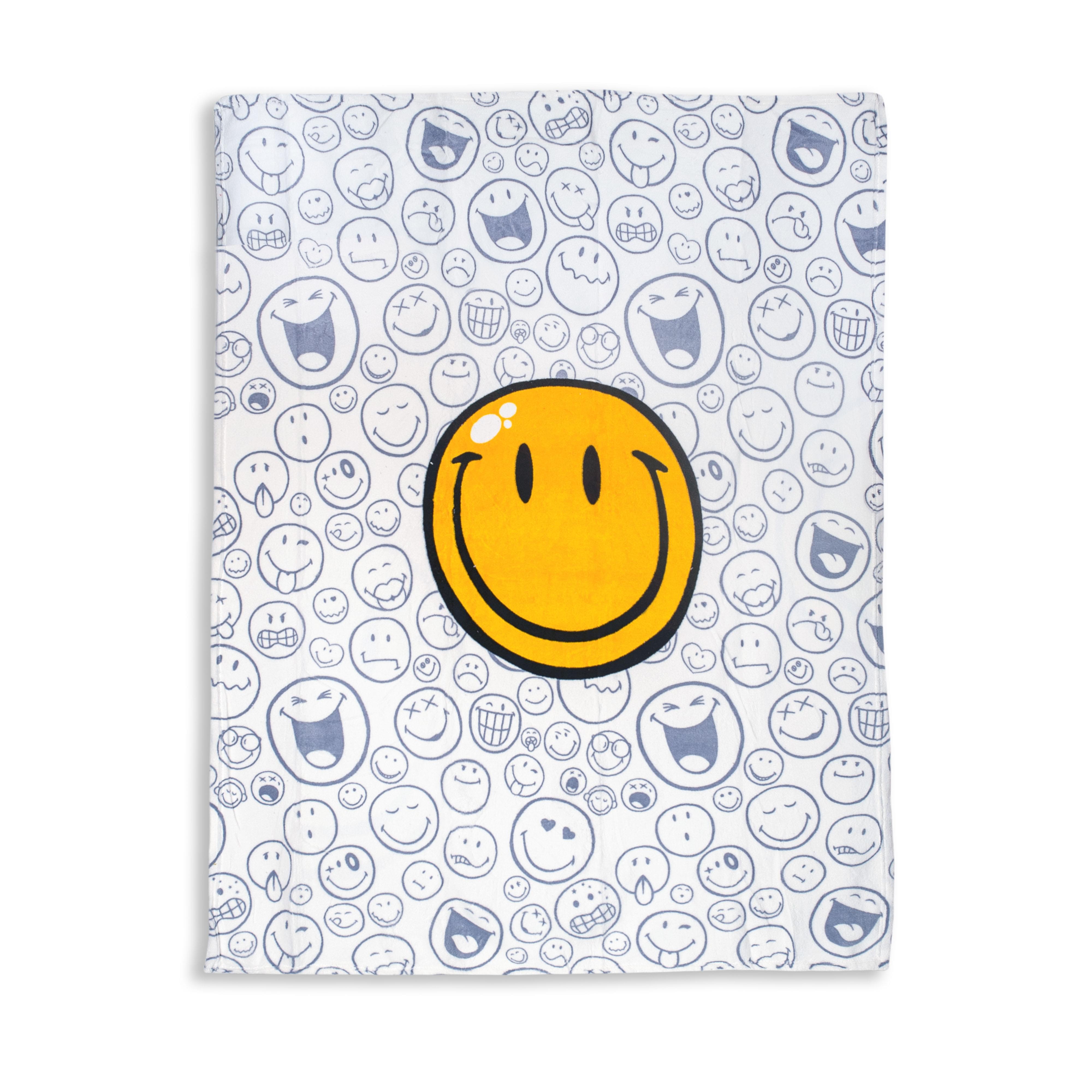 Smiley World Official Soft Throw Blanket - 50 x 60 Inches of Pure Cuteness