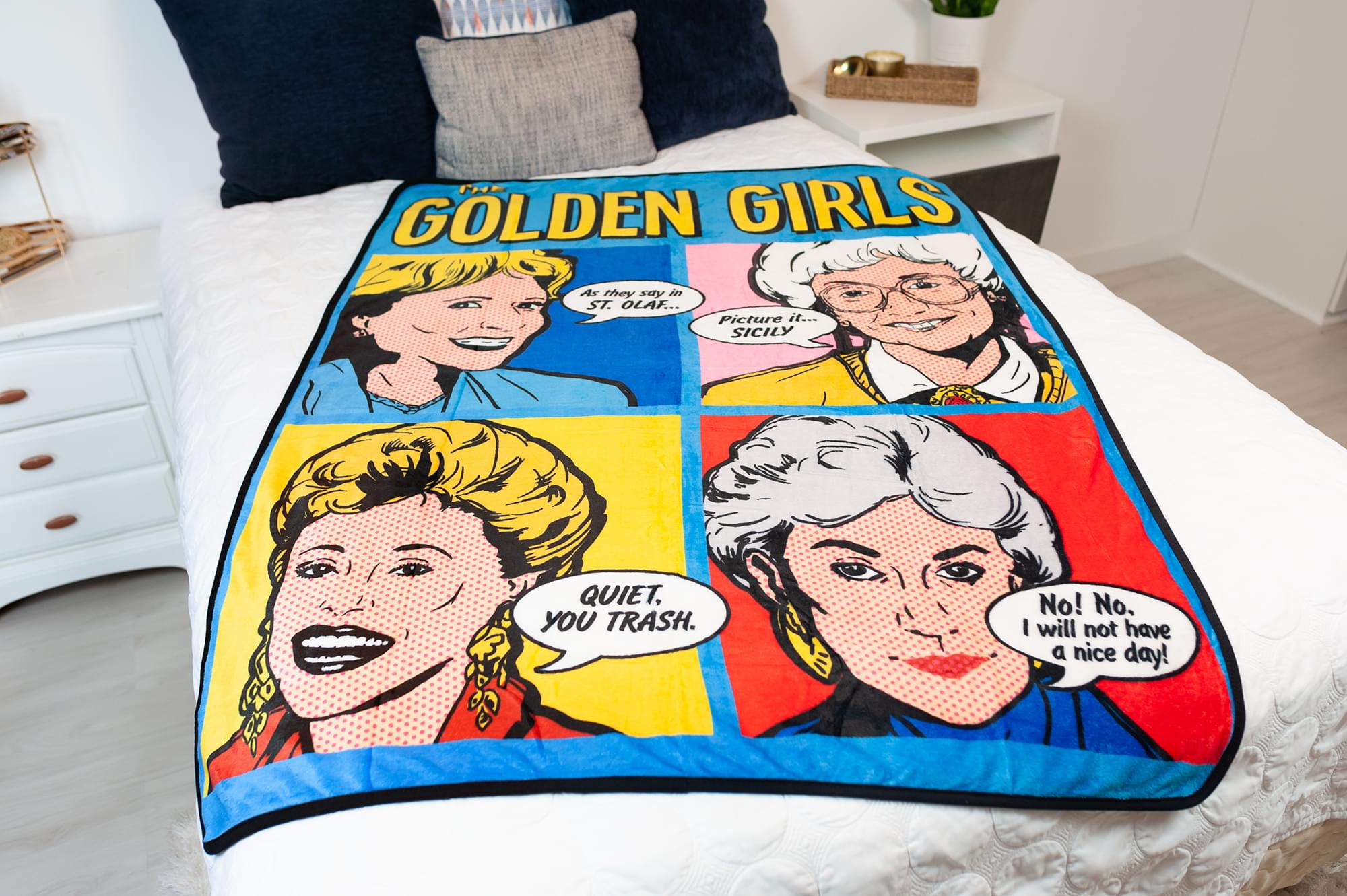 Golden Girls Pop-Art Cozy Throw Blanket - 60 x 45 Inches