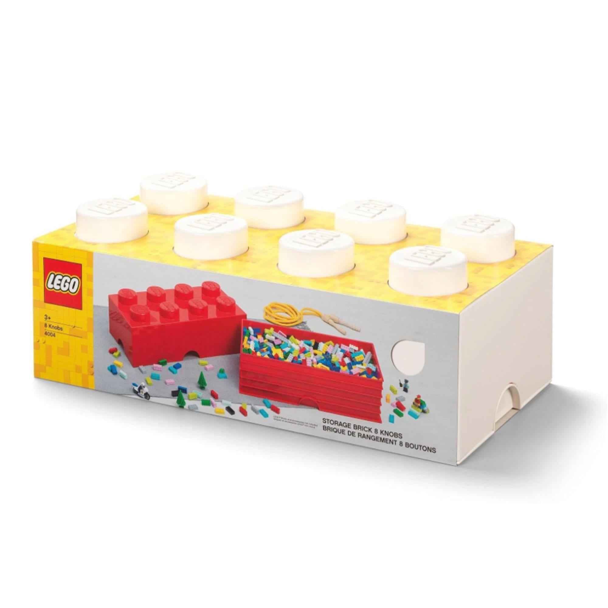 Fun & Functional LEGO - Inspired Storage Brick (White, 8 - Pack)