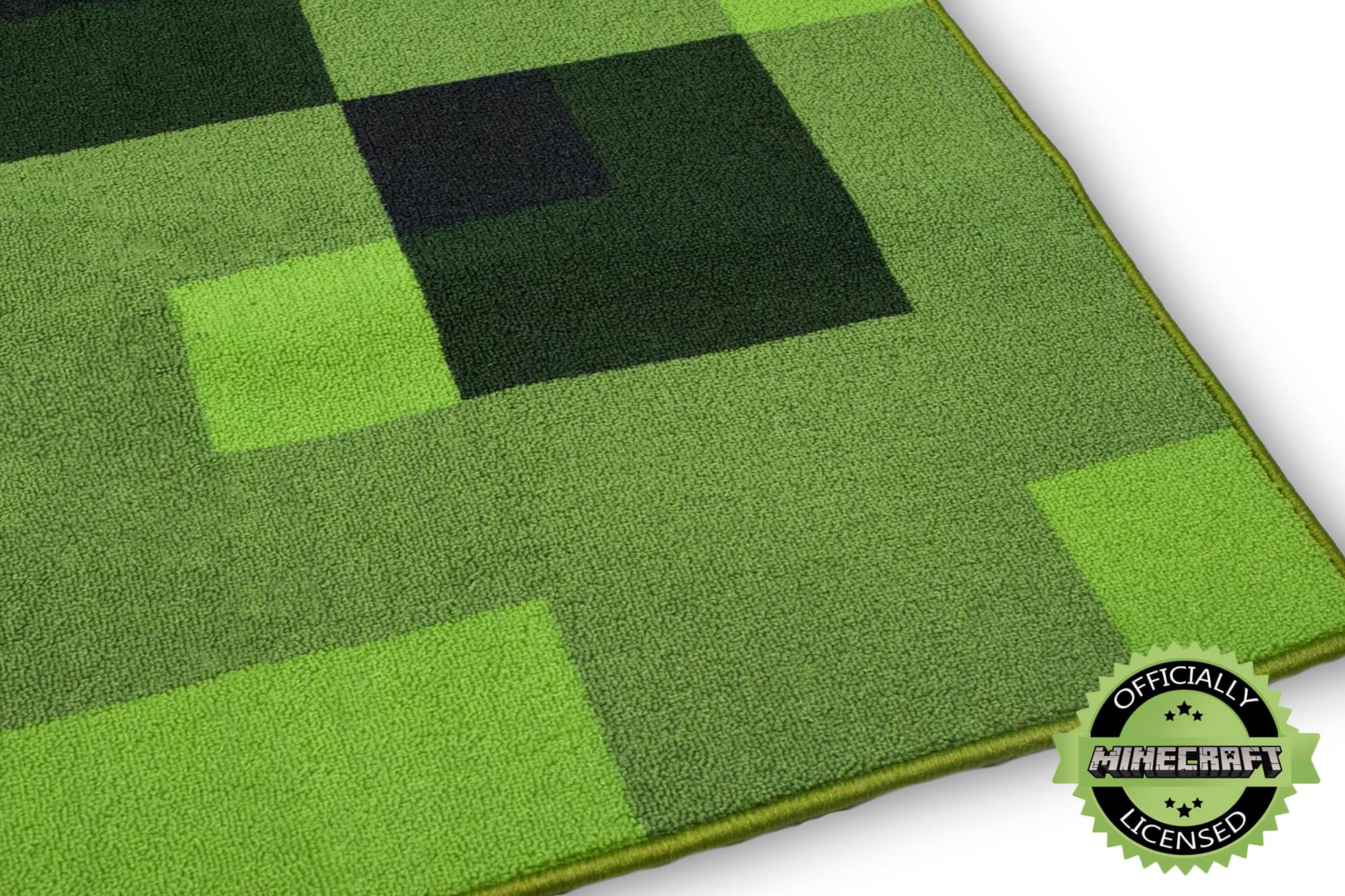 Explosive Minecraft Creeper 39-Inch Square Area Rug
