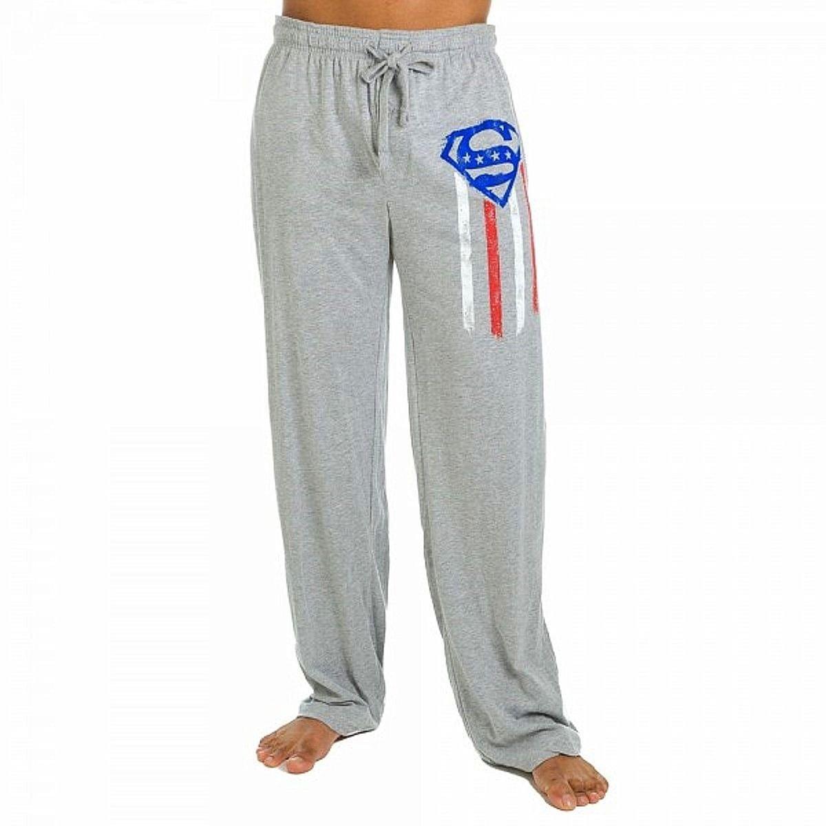 DC Comics Superman Flag Adult Men's Cozy Lounge Pants