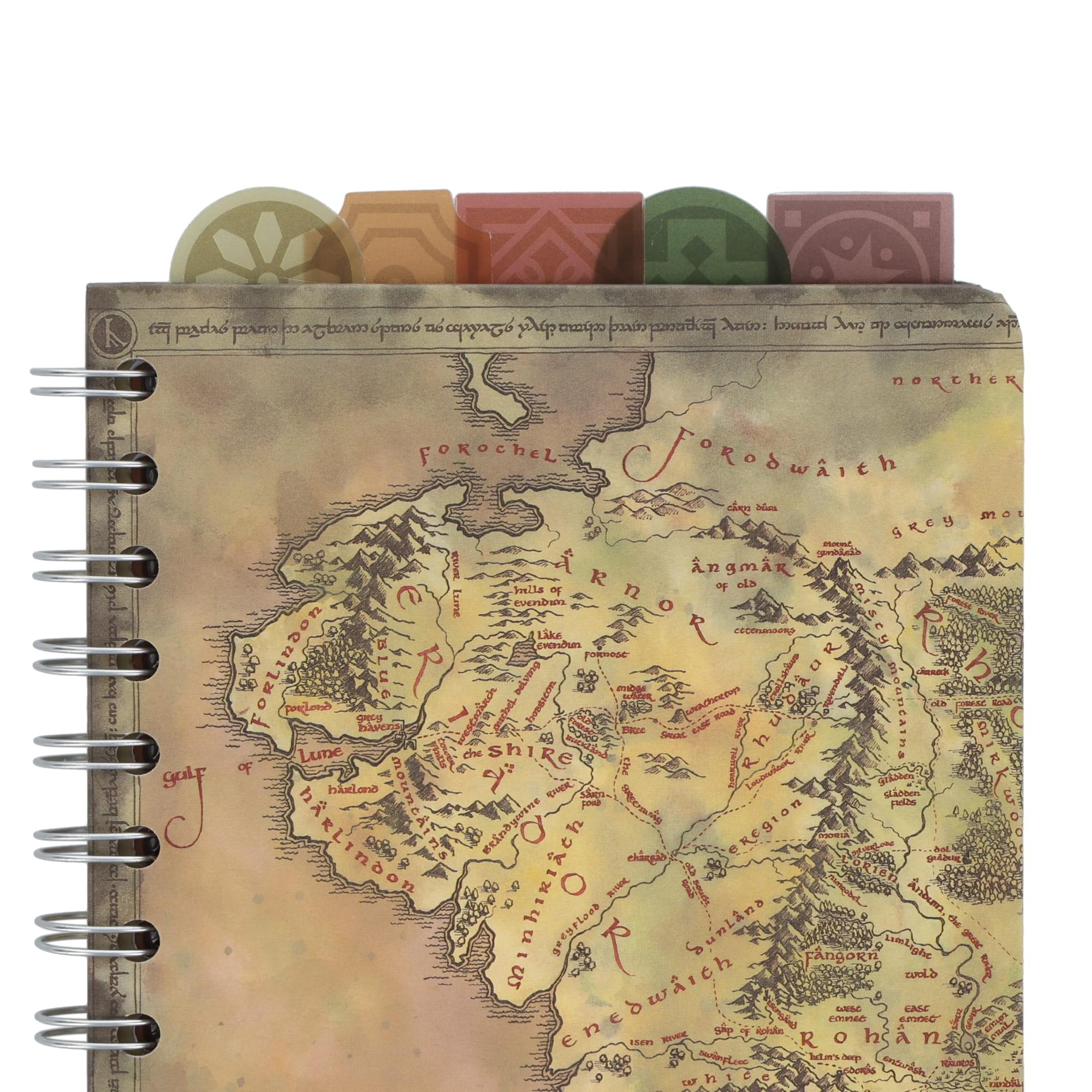 The Lord of the Rings Middle-earth 5-Tab Spiral Notebook with 75 Sheets