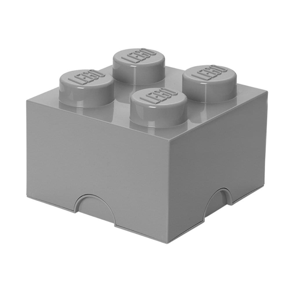 Fun and Functional LEGO - Style Storage Brick in Stone Grey