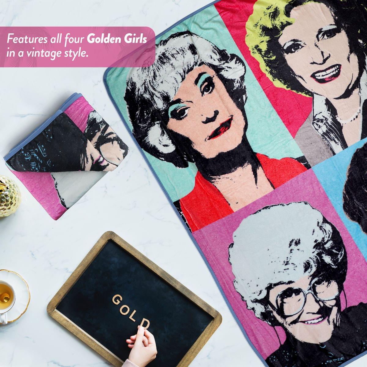 Golden Girls Warhol-Inspired Ultra-Soft Fleece Blanket | 45x60