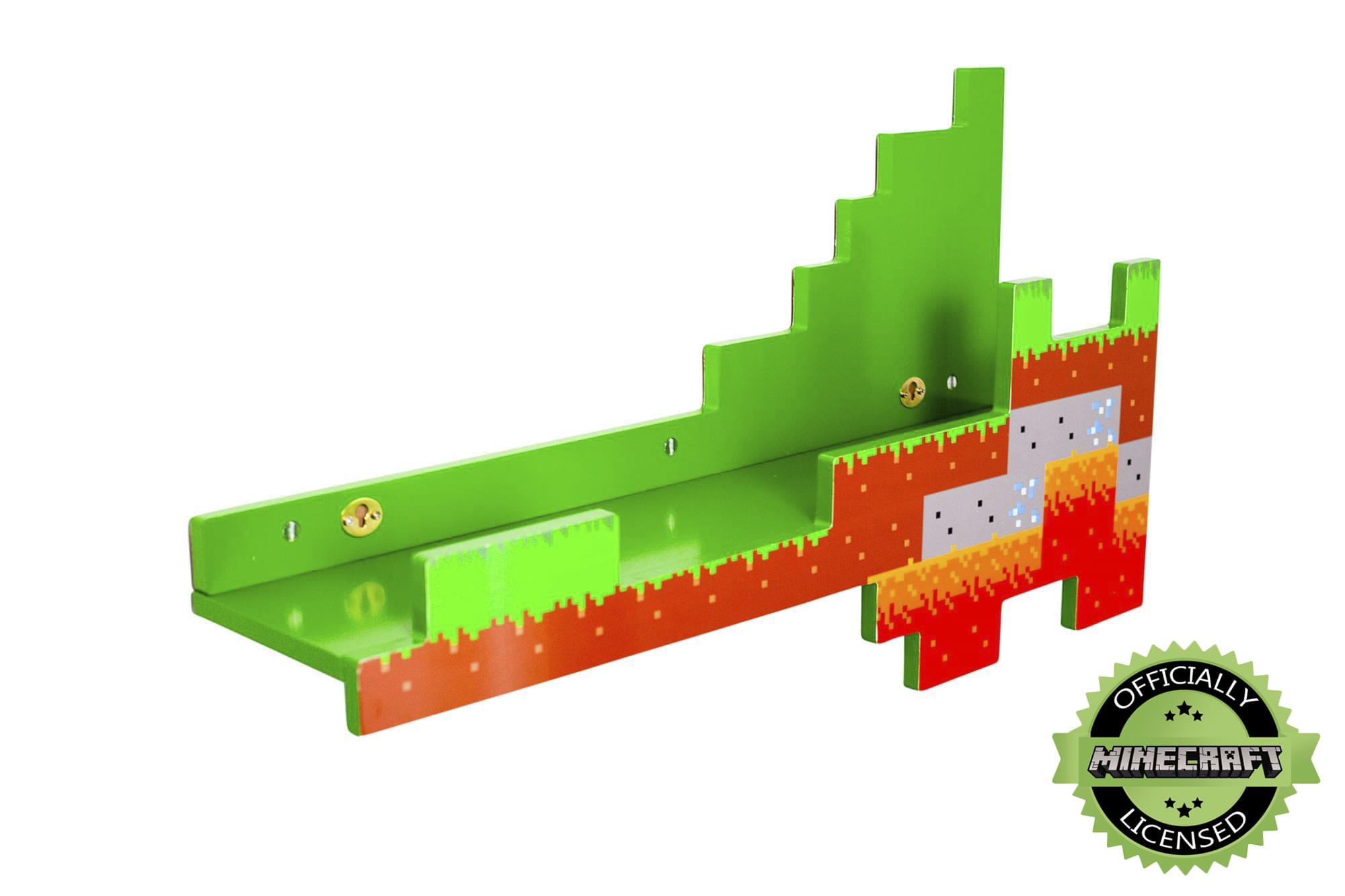 Transform Your Space with the Minecraft-Inspired Wall Shelf