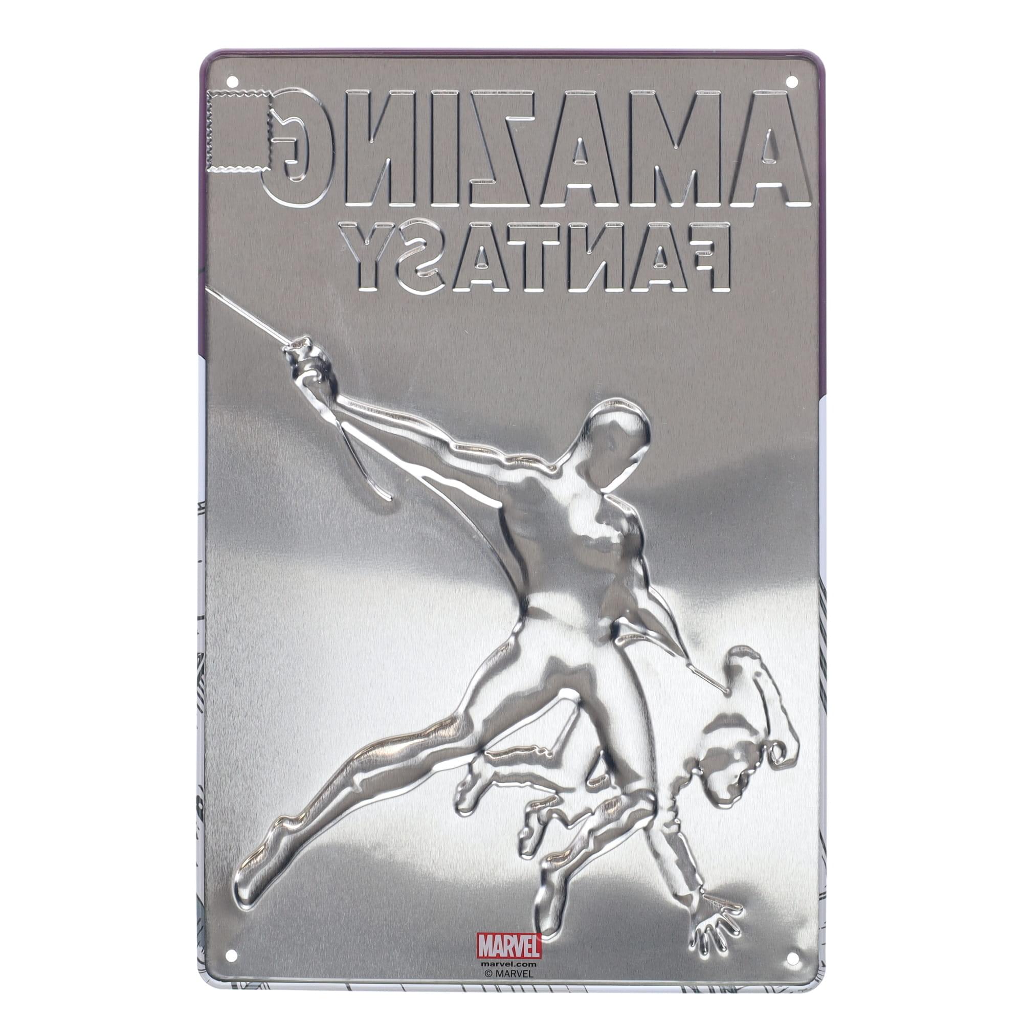Iconic 8 x 6 Inch Tin Plate of Marvel Amazing Fantasy #15 Spider-Man - A Must-Have!