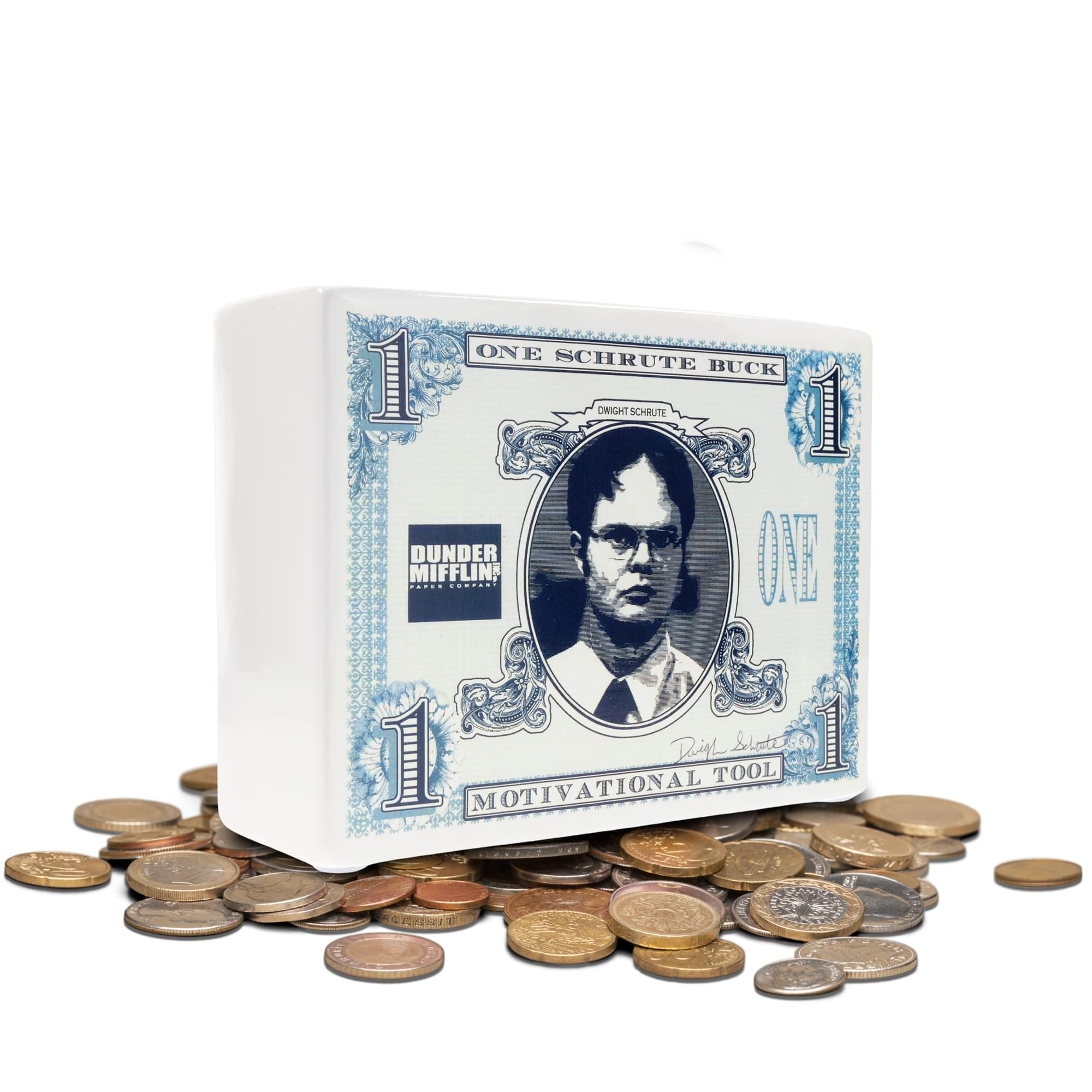 The Office Schrute Buck 8-Inch Ceramic Money Bank
