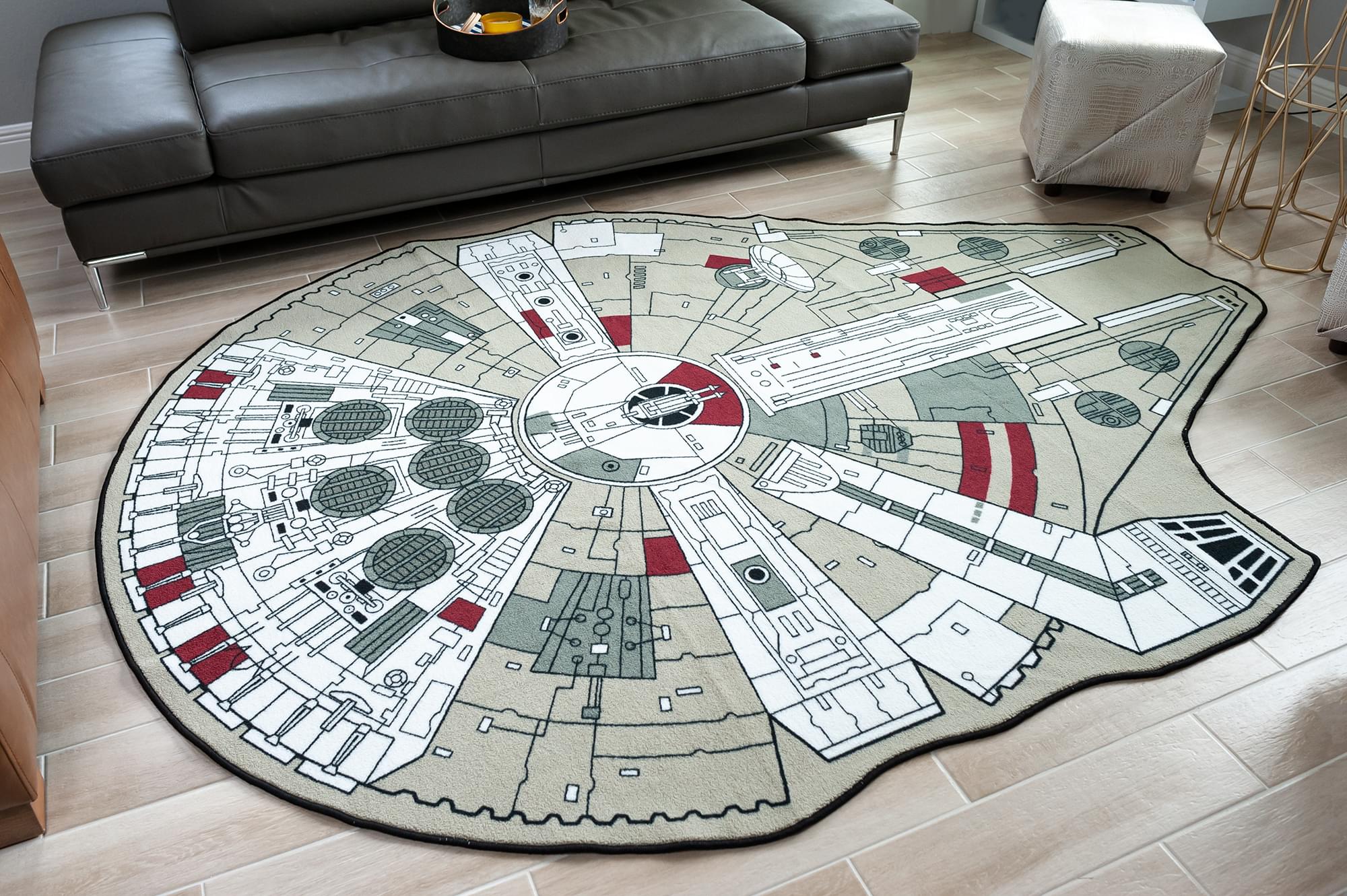Epic Star Wars Millennium Falcon Large Area Rug - 79 x 104 Inches