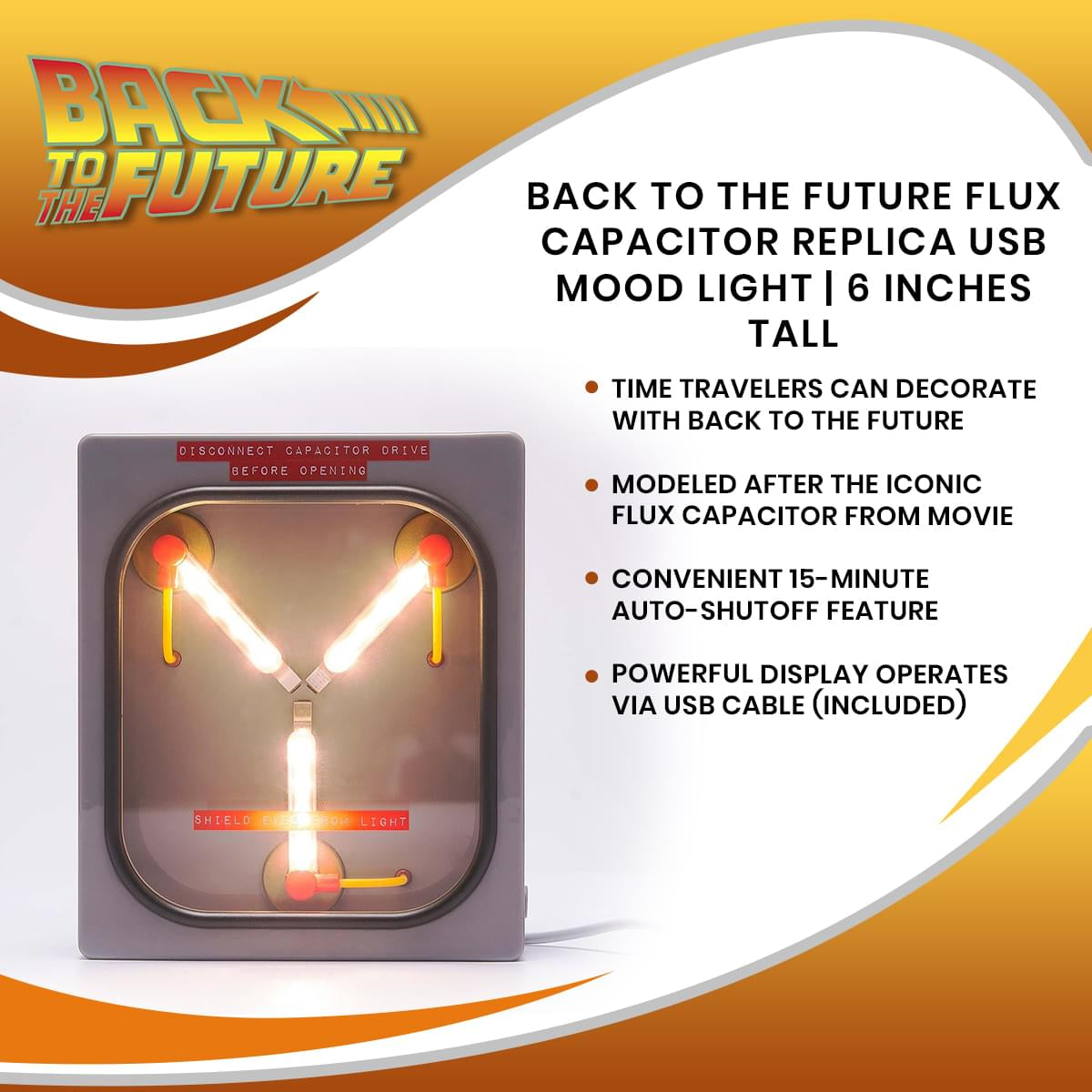 Illuminate Your Nostalgia: Back to the Future Flux Capacitor USB Mood Light