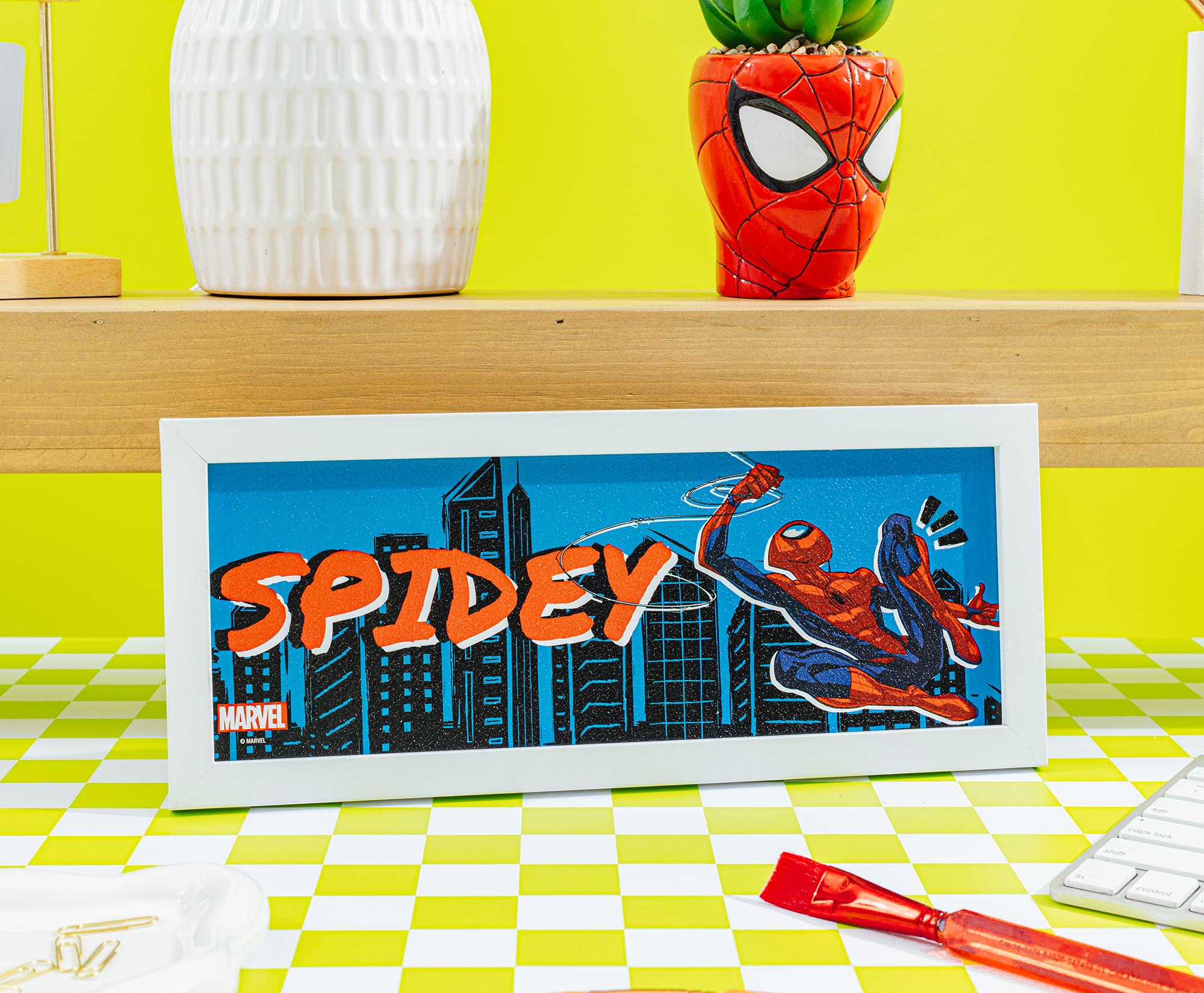 Epic Marvel Spider-Man 12 x 5 Inch Framed MDF Wall Art