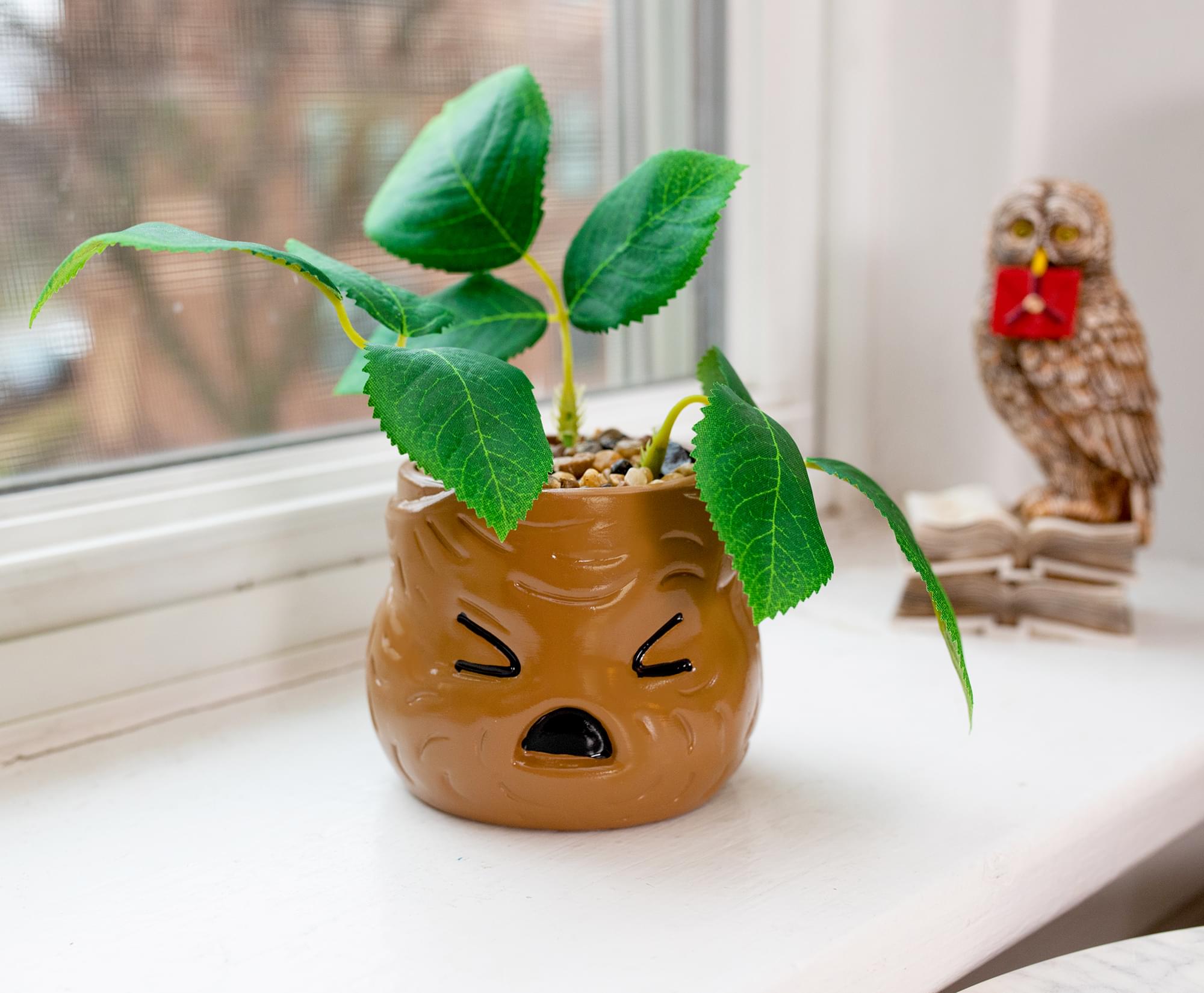 Harry Potter Mandrake 6-Inch Ceramic Planter with Artificial Succulent - A Must-Have for Potterheads