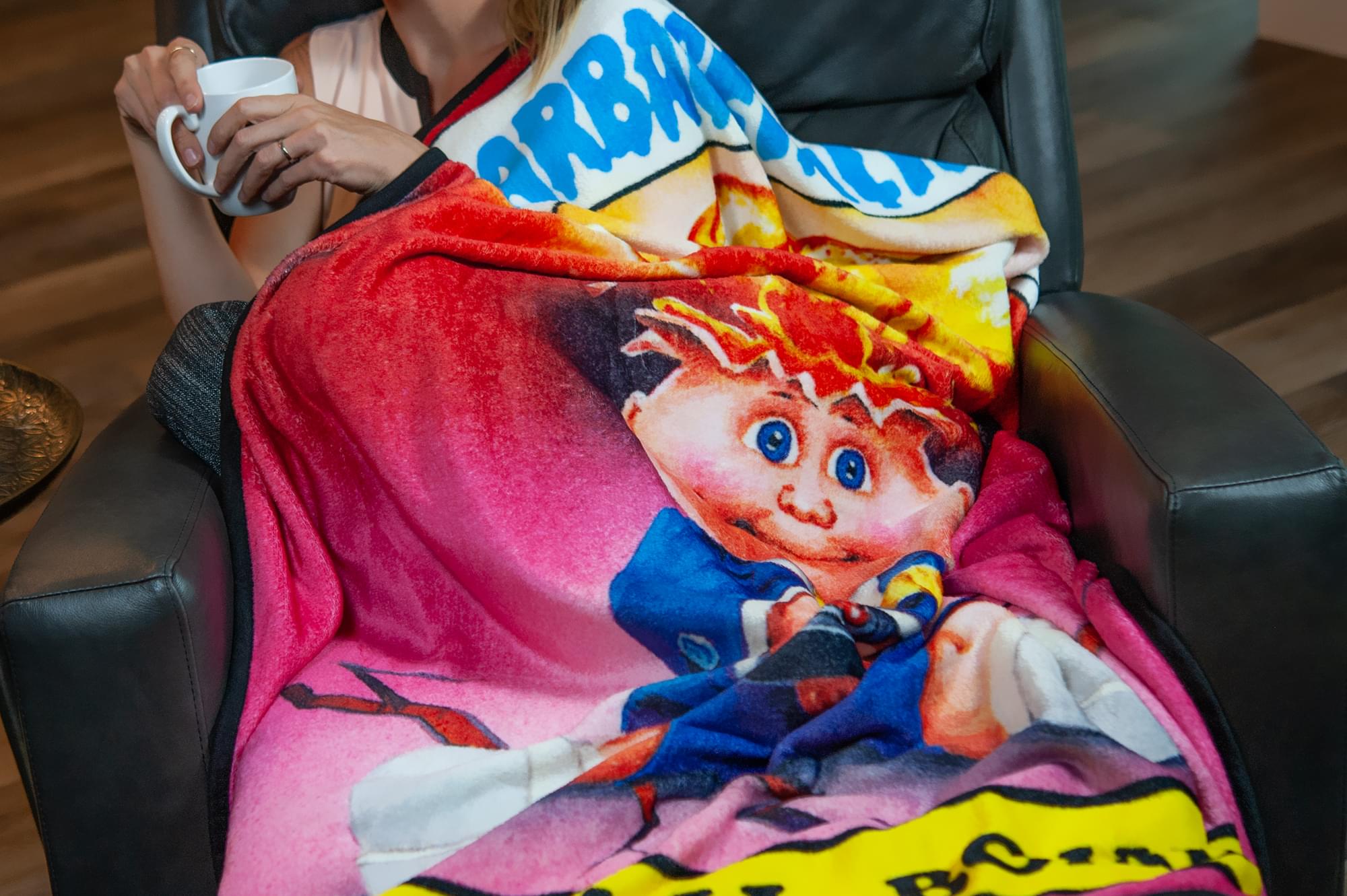 Garbage Pail Kids Adam Bomb Fleece Throw Blanket - 60x45 Inches