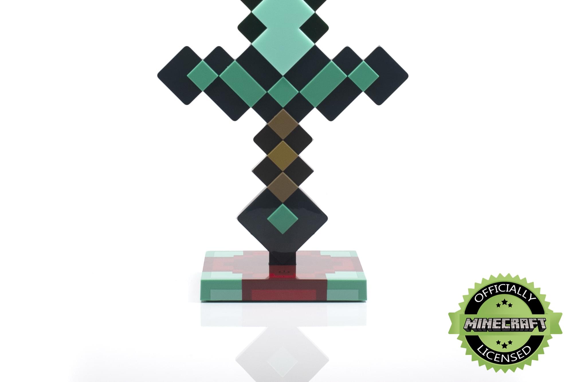 Enchanting Minecraft Diamond Sword USB Desk & Bedside LED Night Light for Gamers