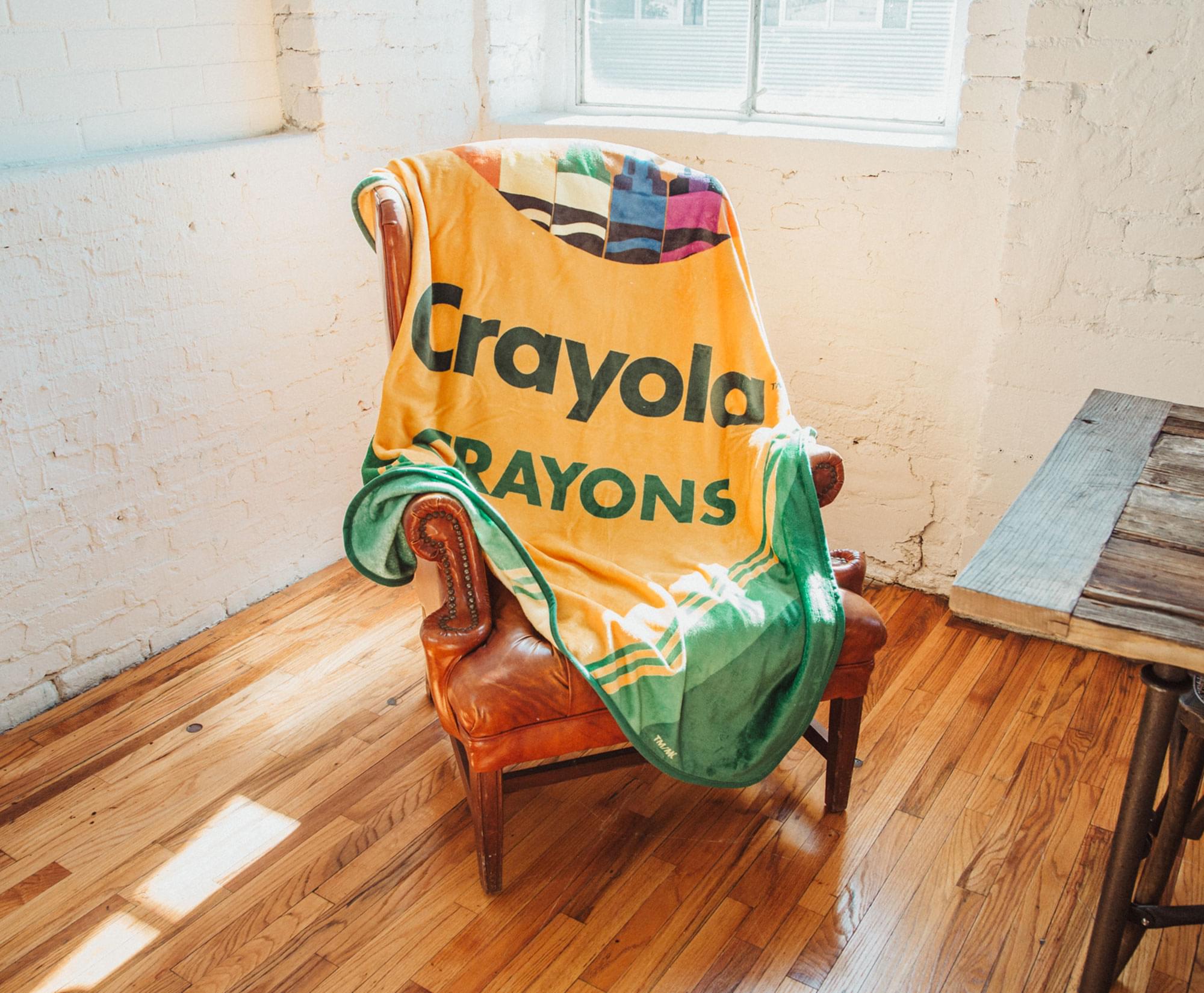 Crayola Retro Fleece Throw Blanket - Your Creative Comfort Wrap