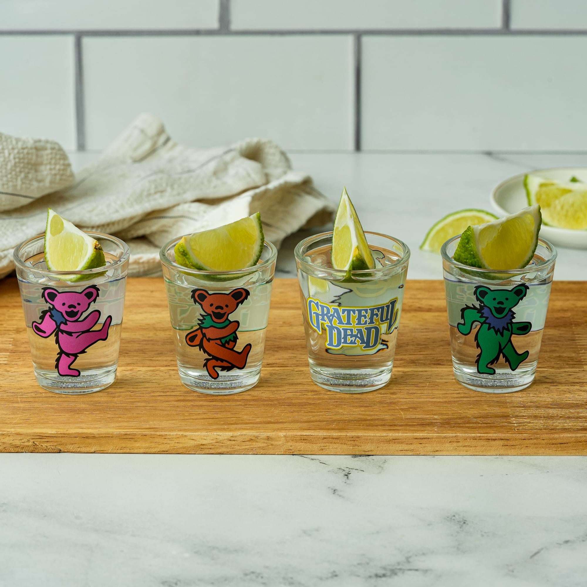 Grateful Dead's Enchanting 4-Piece 1.5oz Shot Glass Set