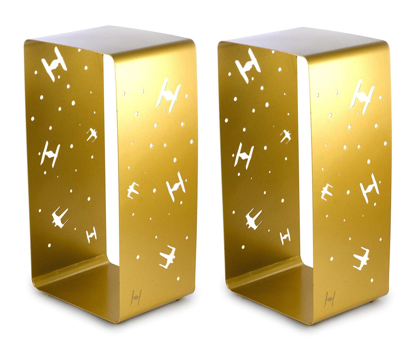 Epic Star Wars Gold-Stamped Lantern Set: X-Wing & TIE Fighters, 11.5 Inches!