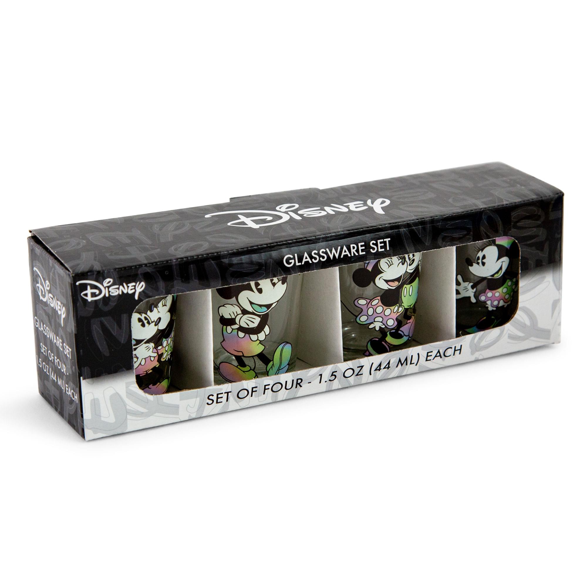 Disney's Enchanting Mickey & Minnie Rainbow 2-Ounce Mini Shot Glasses Set of 4