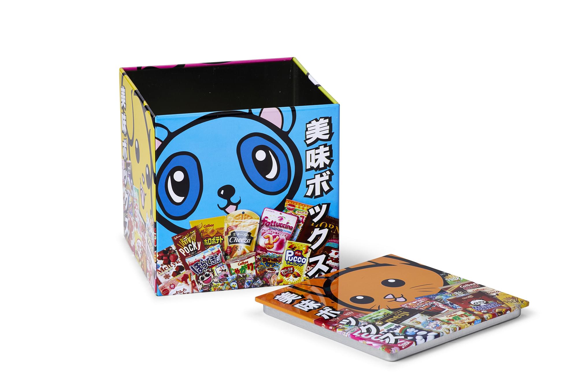 Dagashi Anime Otaku Tin Storage Box - 4x4 Inch, Ideal for Snacks and More!