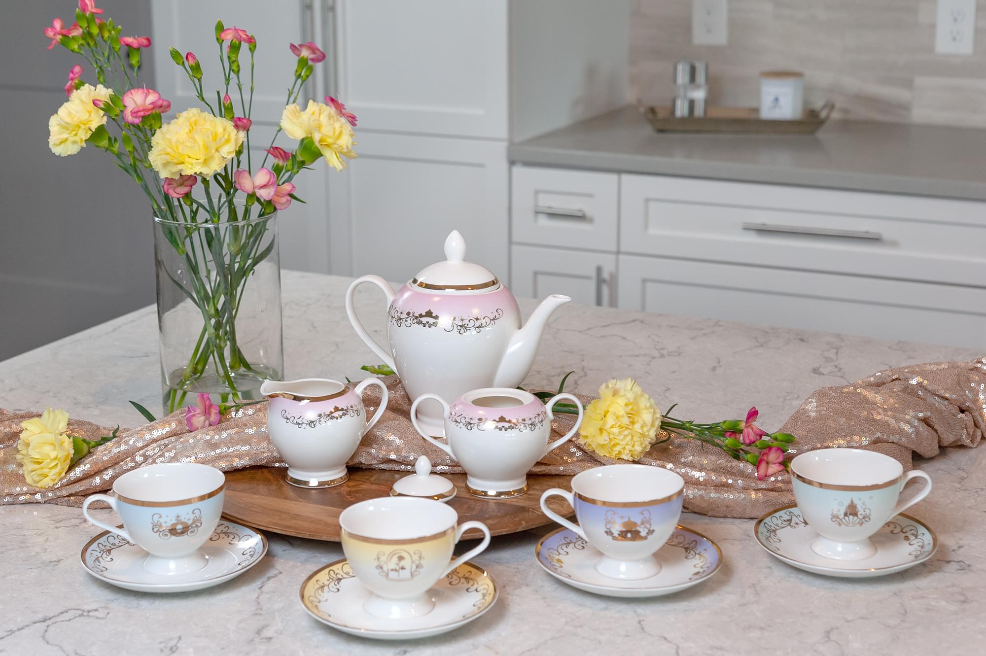 Enchanting Disney Princess 13-Piece Ceramic Tea Set for Magical Moments