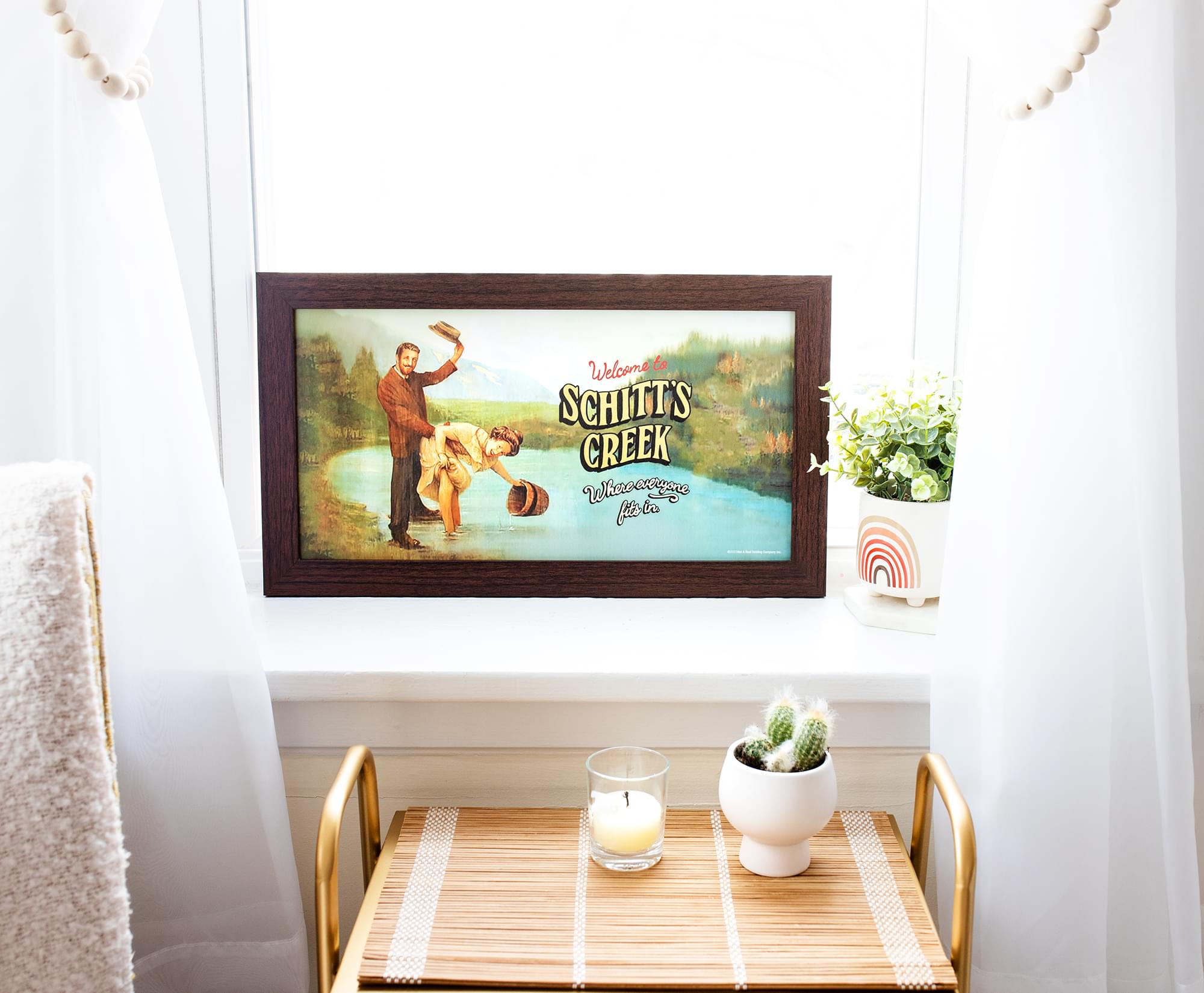 Schitt's Creek Inspired Framed MDF Wall Art - 10 x 18 Inches