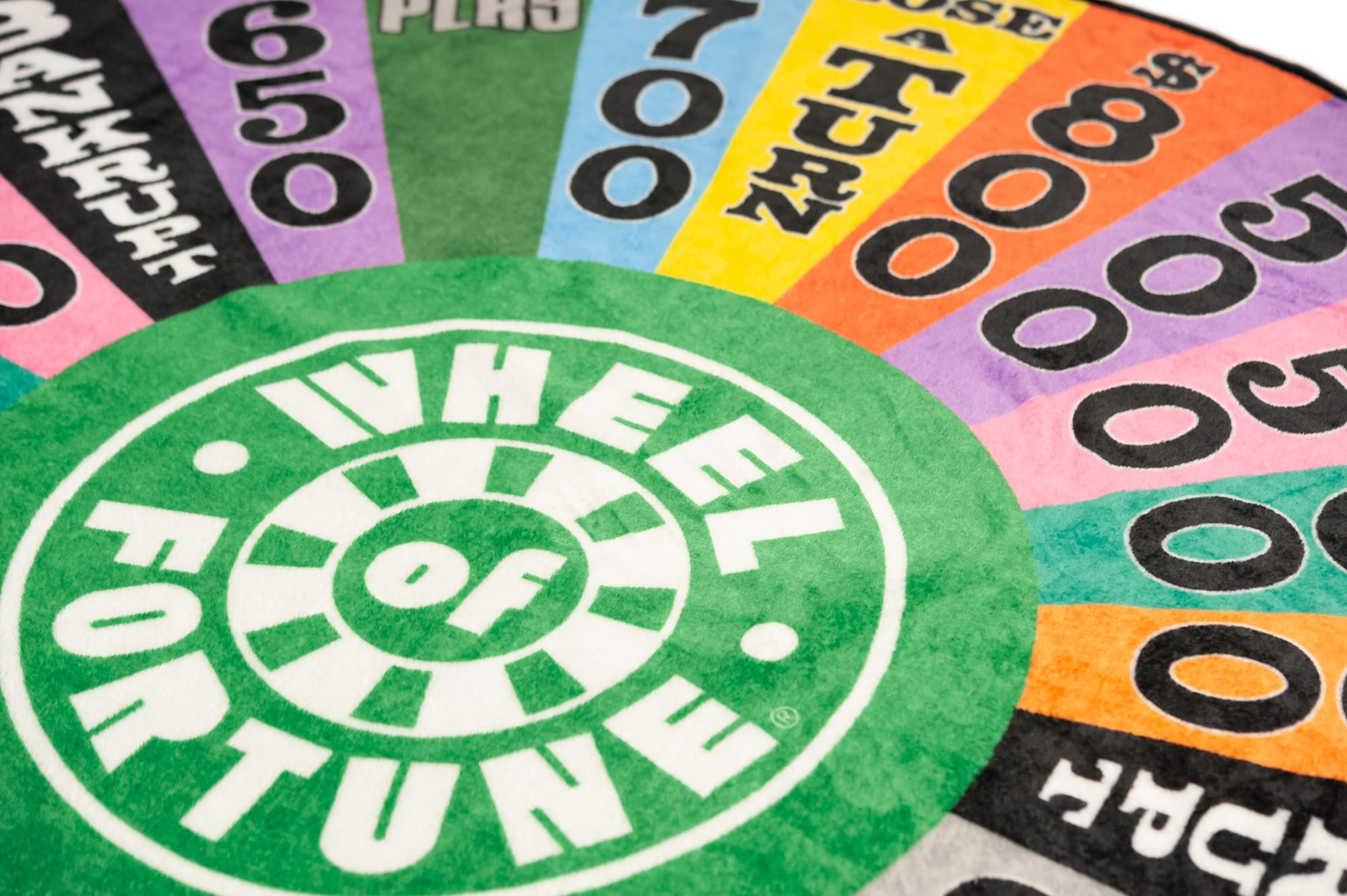 Wheel of Fortune Game Show Spin Wheel Fleece Throw - 59 Inches