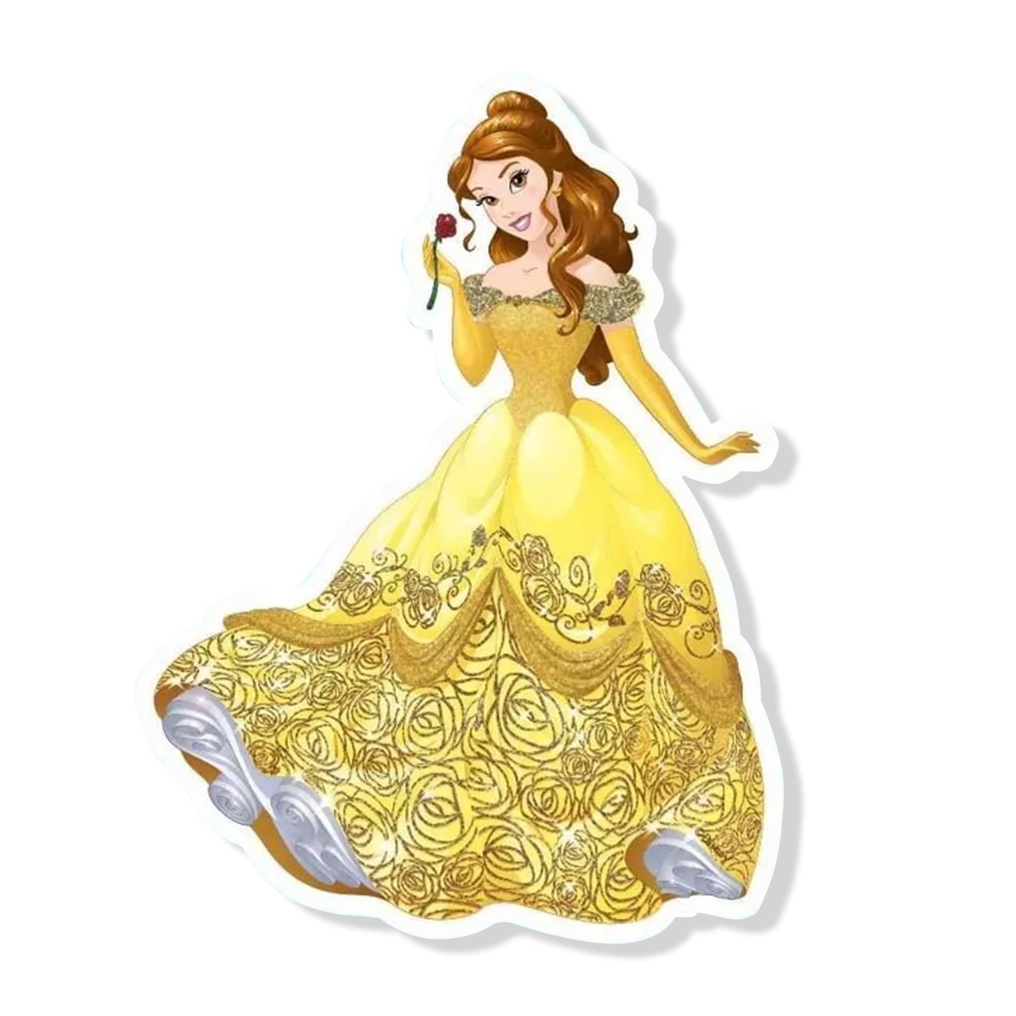 Enchanting Disney Princess Belle 4 x 8 Inch Glitter Decal