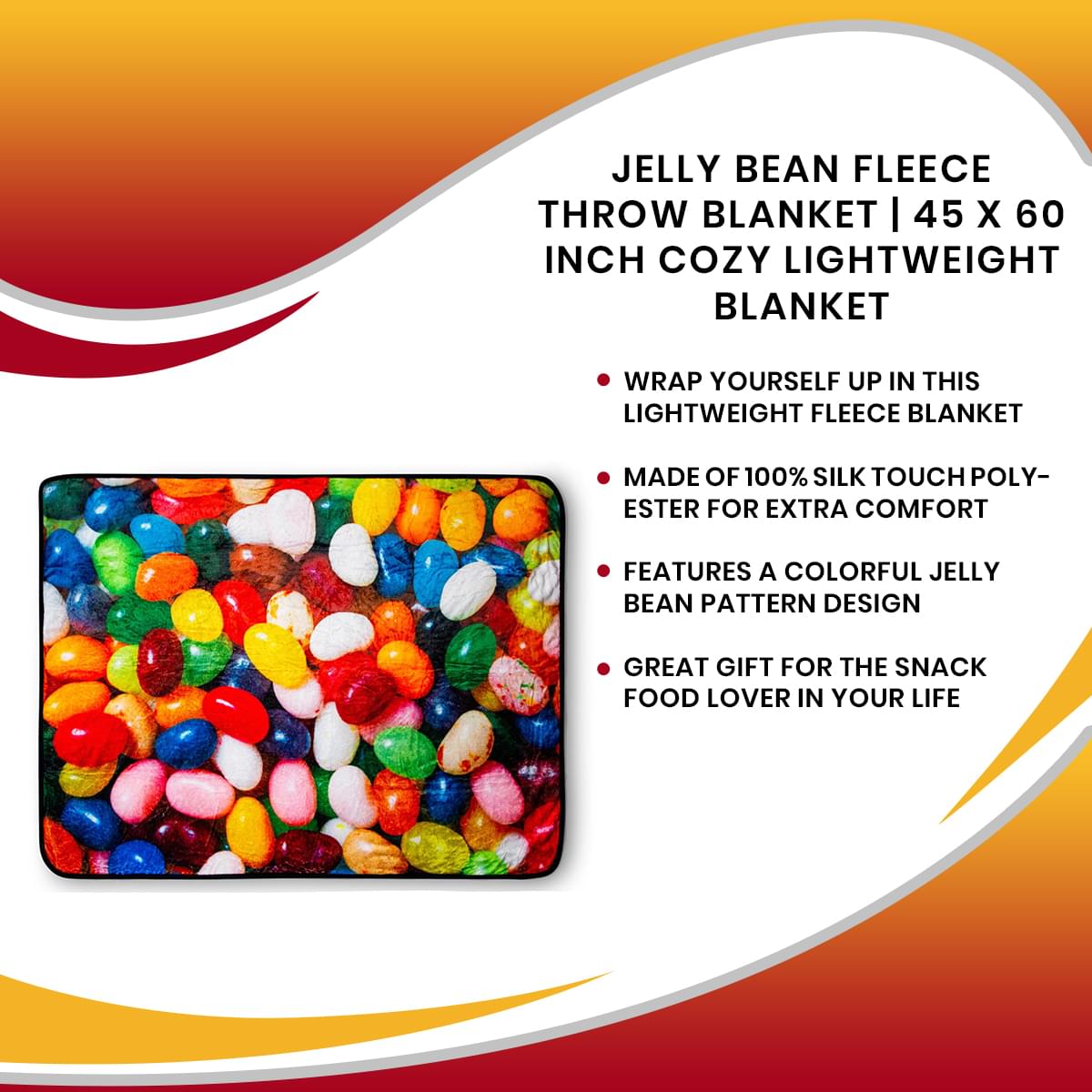 Delightful Jelly Bean Fleece Throw - Your Cozy Companion