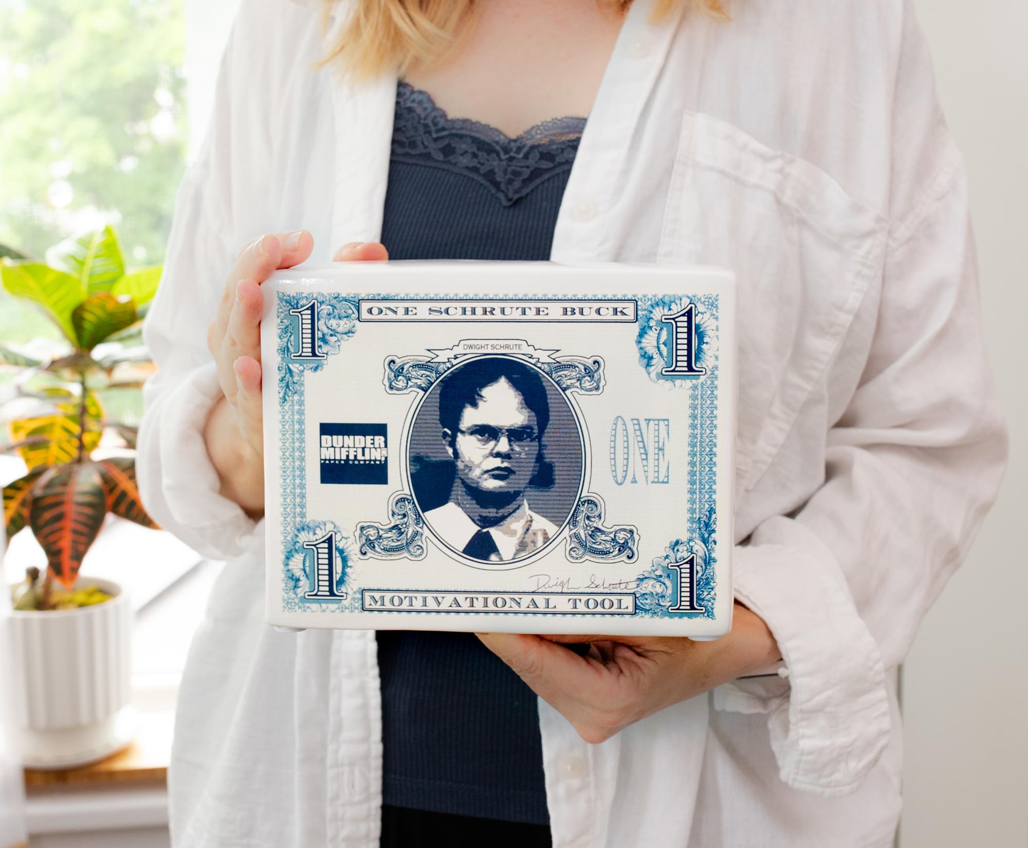 The Office Schrute Buck 8-Inch Ceramic Money Bank