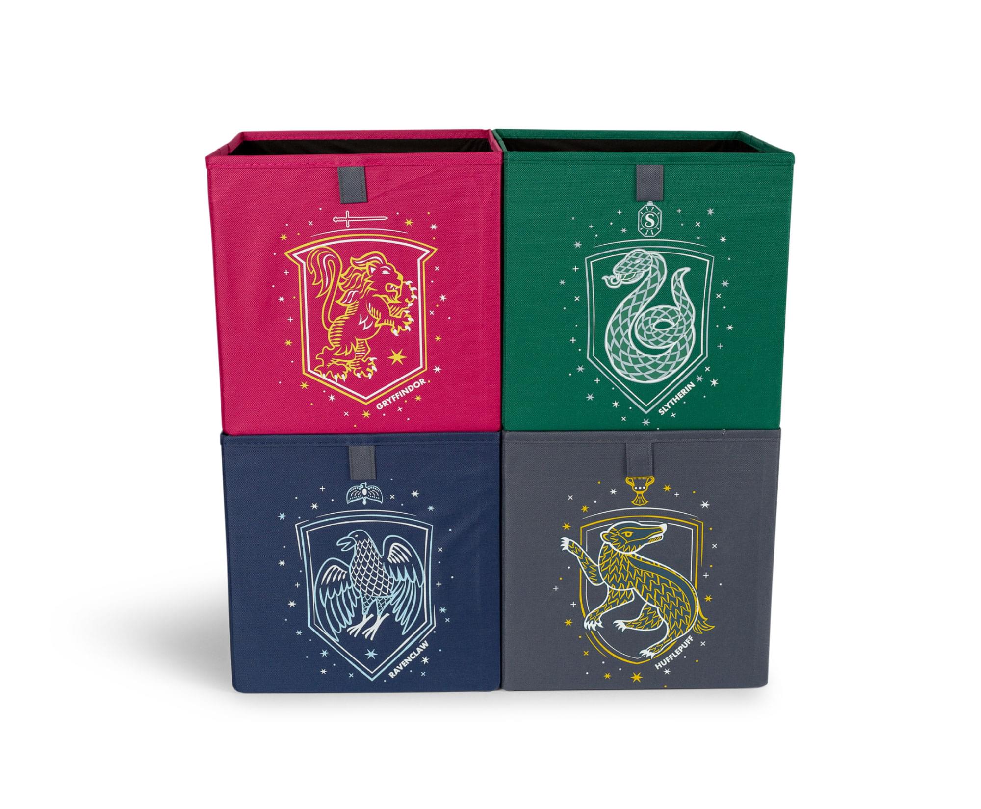 4-Pack Harry Potter Hogwarts Houses 11-Inch Magic Storage Bin Cubes