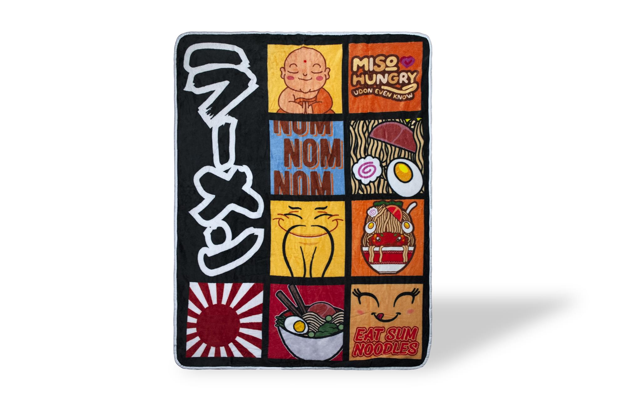 Cozy Ramen Noodle Lover's Fleece Throw Blanket - 45x60 Inches