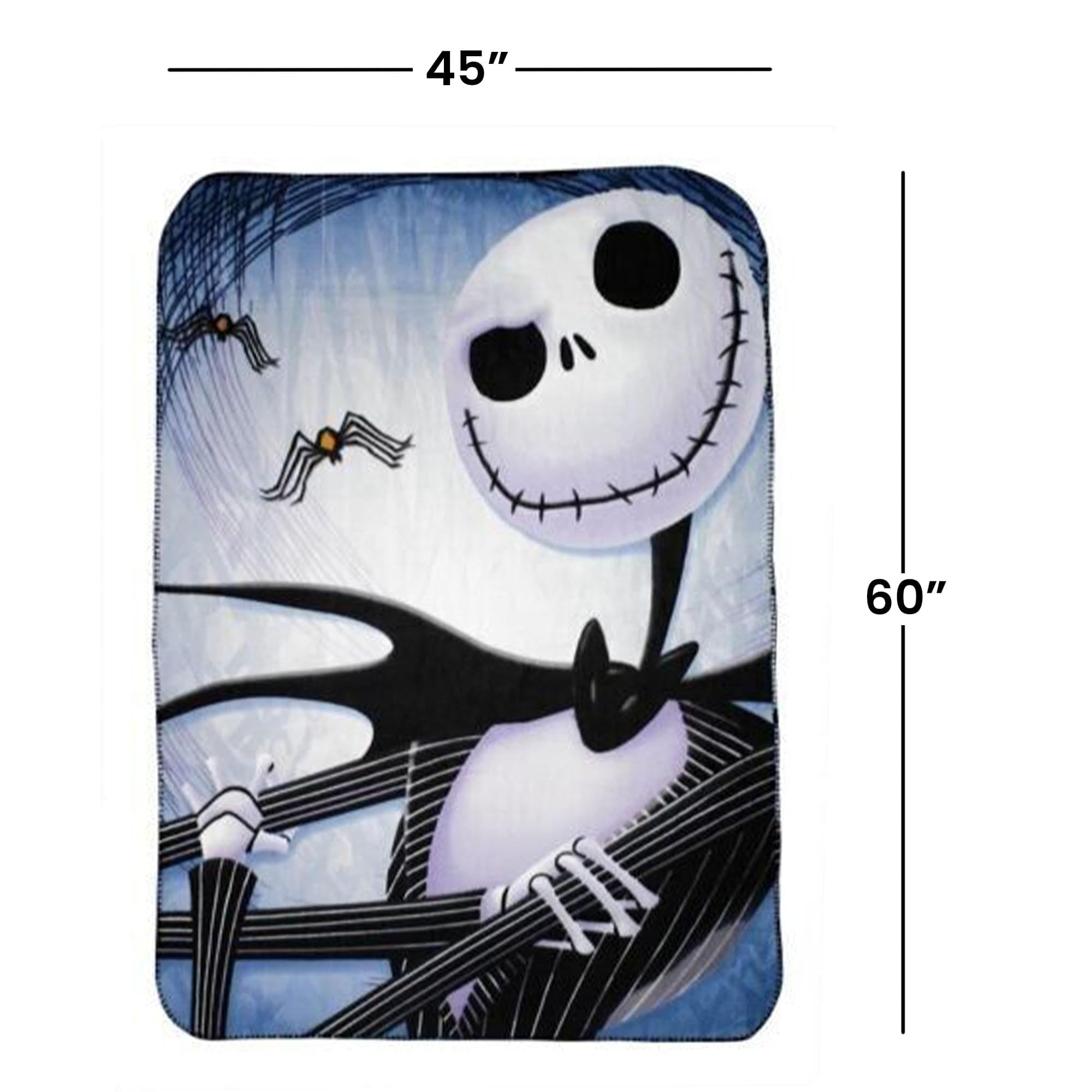 Enchanting Jack Skellington 45 x 60 Inch Fleece Throw Blanket for Year - Round Halloween and Christmas Vibes