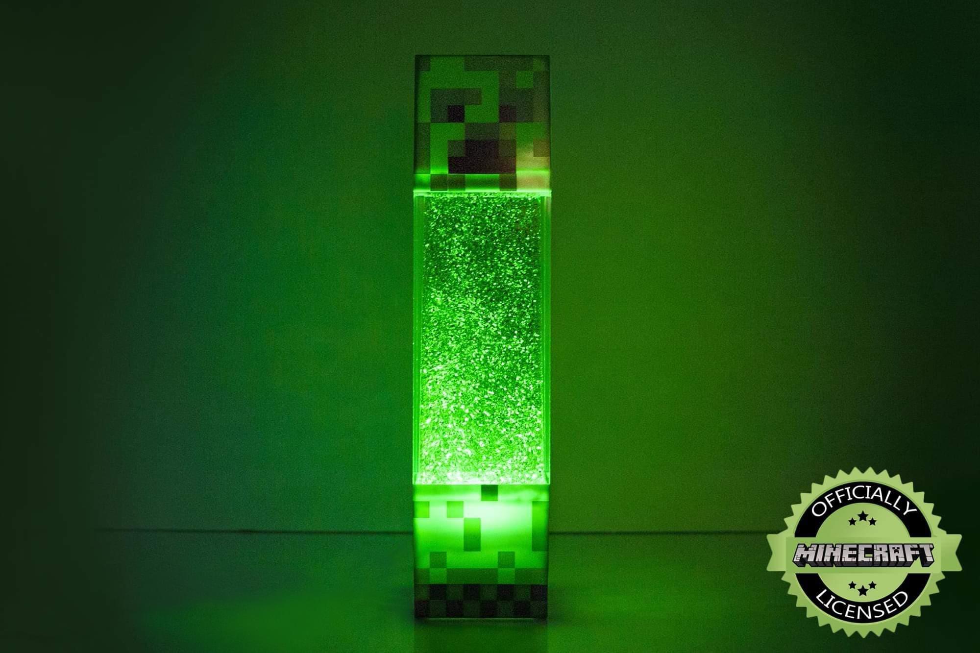 Sparkling Minecraft Creeper Motion Light - 12-Inch LED Mood Lamp