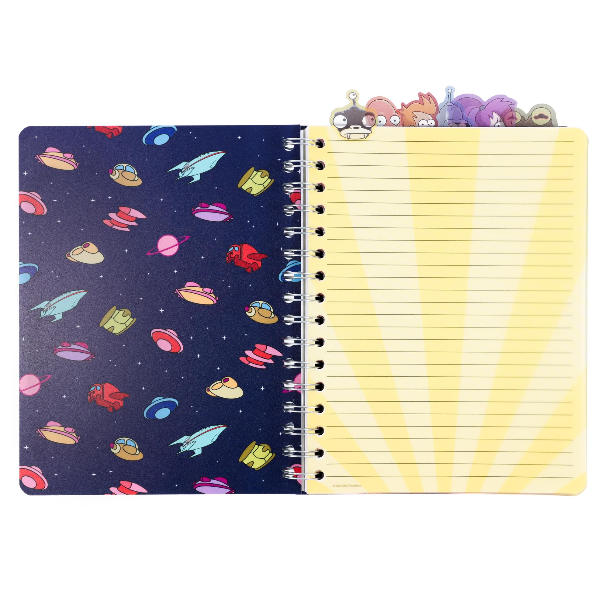 Futurama-Inspired 6-Tab Spiral Notebook - 5 x 8 Inches