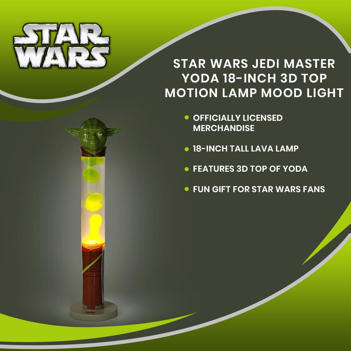 18-Inch Star Wars Jedi Master Yoda 3D Top Motion Mood Light