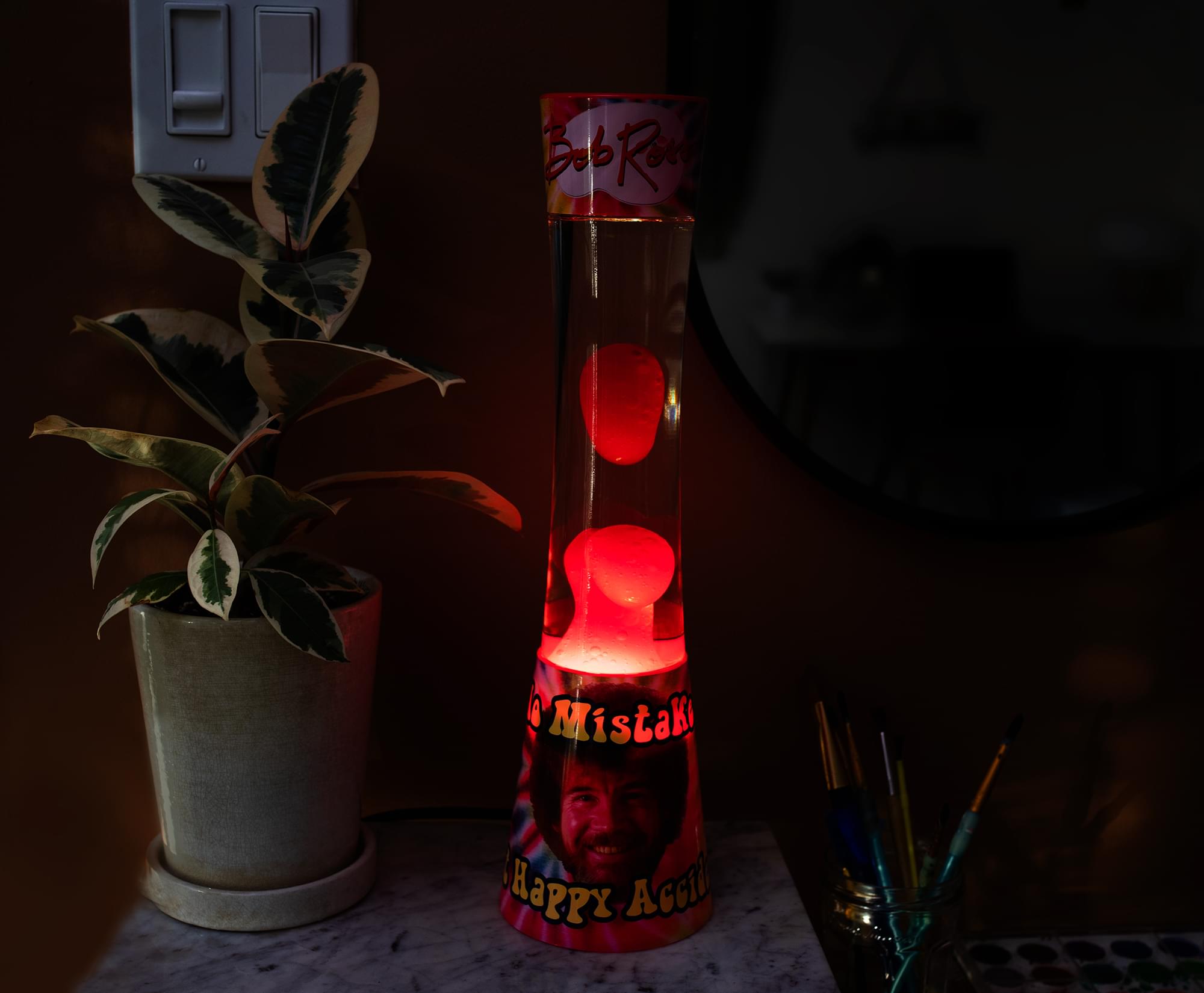 Bob Ross Tie-Dye Motion Mood Lamp - 16 Inches Tall