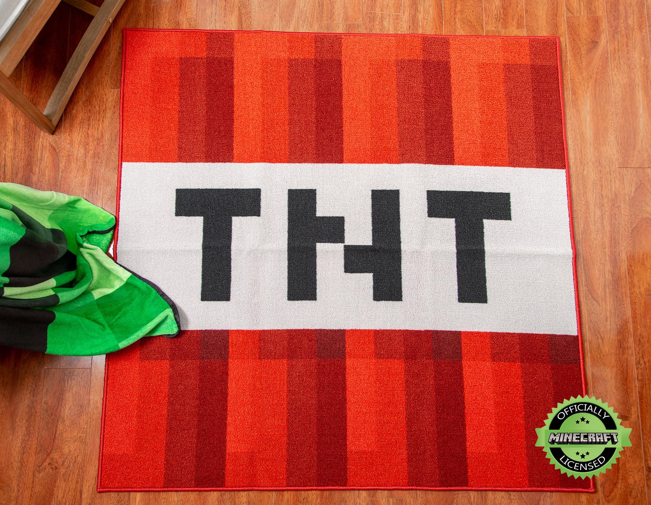 Epic Minecraft Red TNT Block 52-Inch Square Area Rug