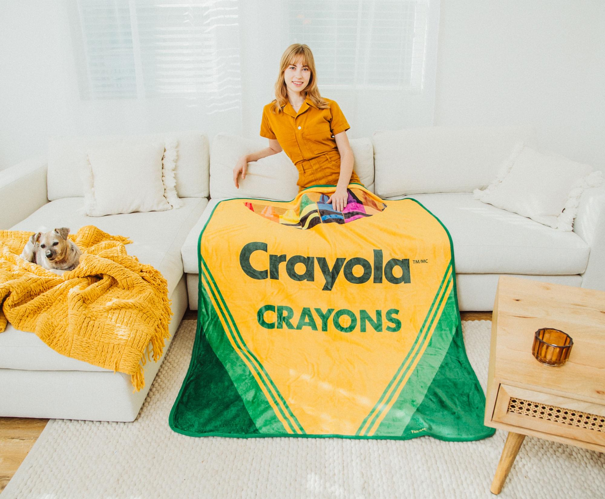 Crayola Retro Fleece Throw Blanket - Your Creative Comfort Wrap