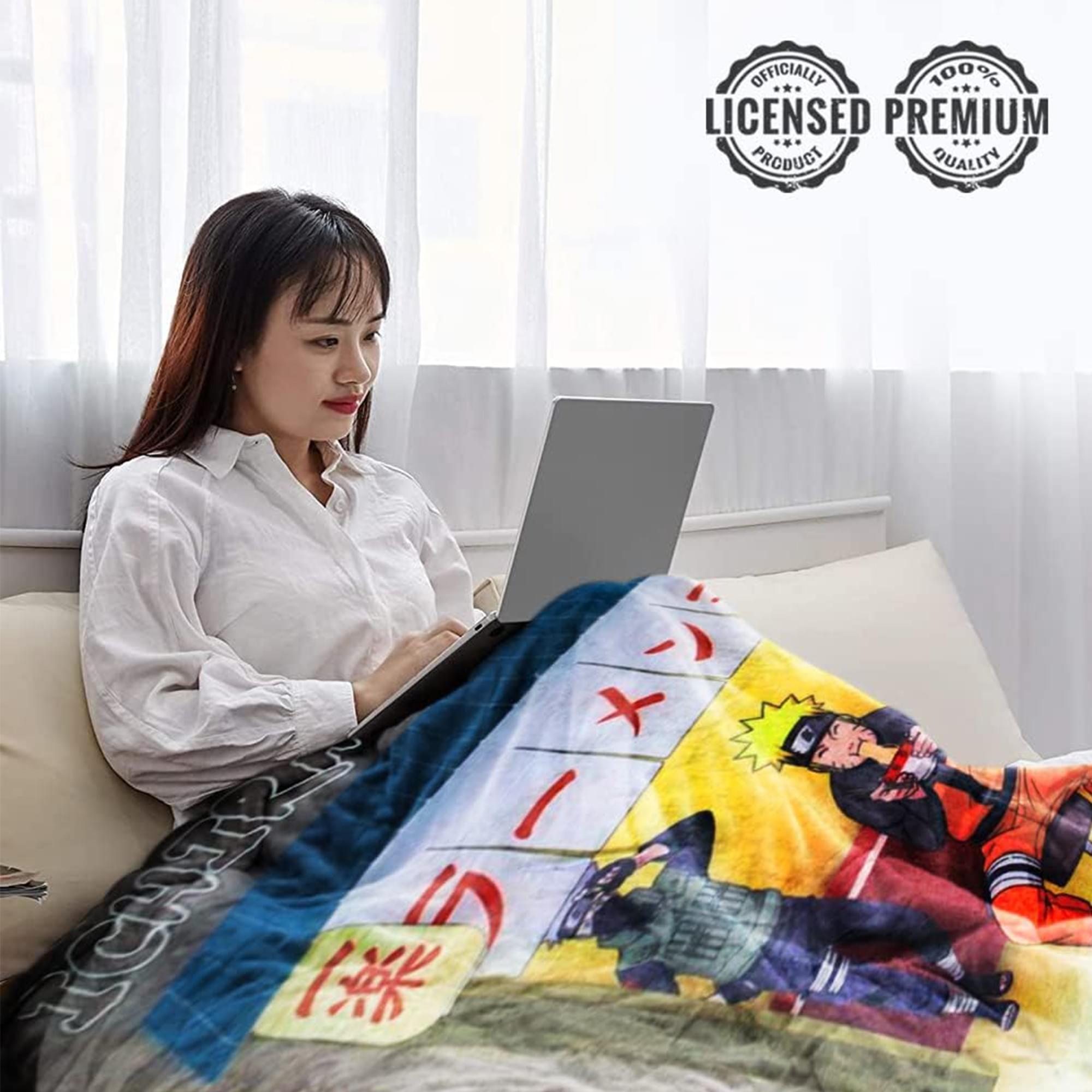 Cozy Naruto-Inspired Fleece Throw Blanket - Perfect for Ramen Lovers