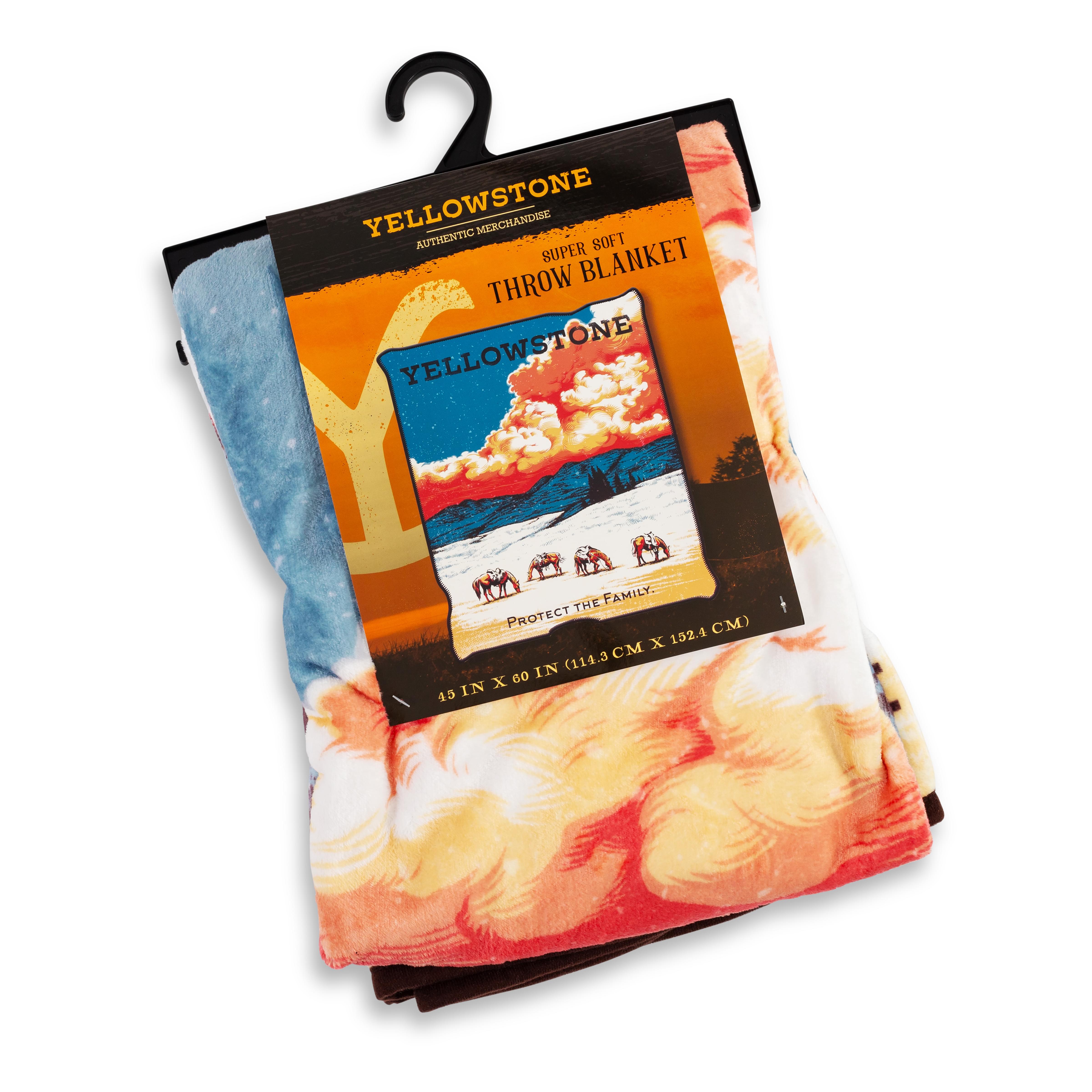 Yellowstone Family-Protecting Raschel Throw Blanket, 45x60 Inches