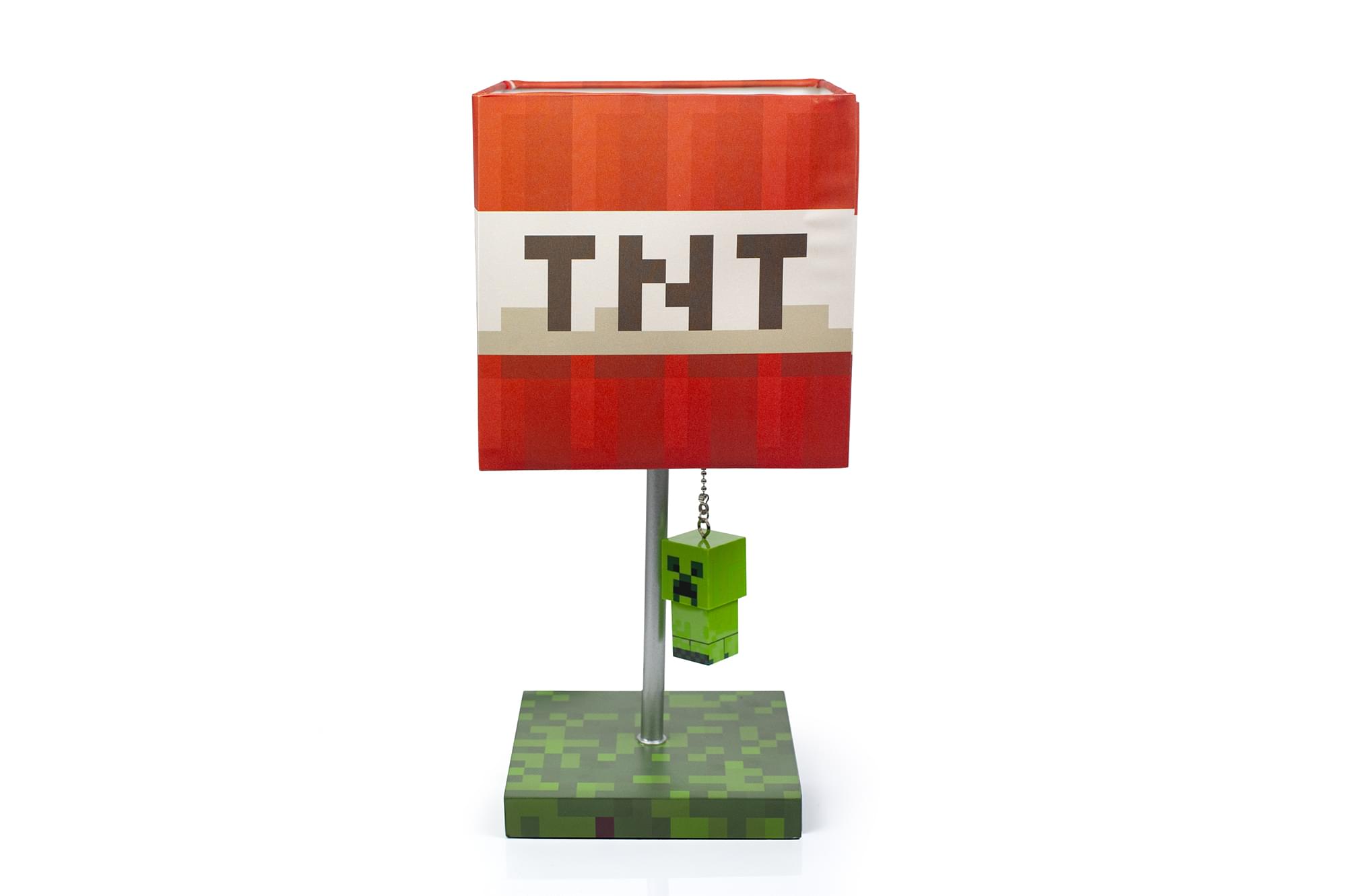Explosive Minecraft-Inspired 14-Inch LED Desk Lamp with 3D Creeper Pull