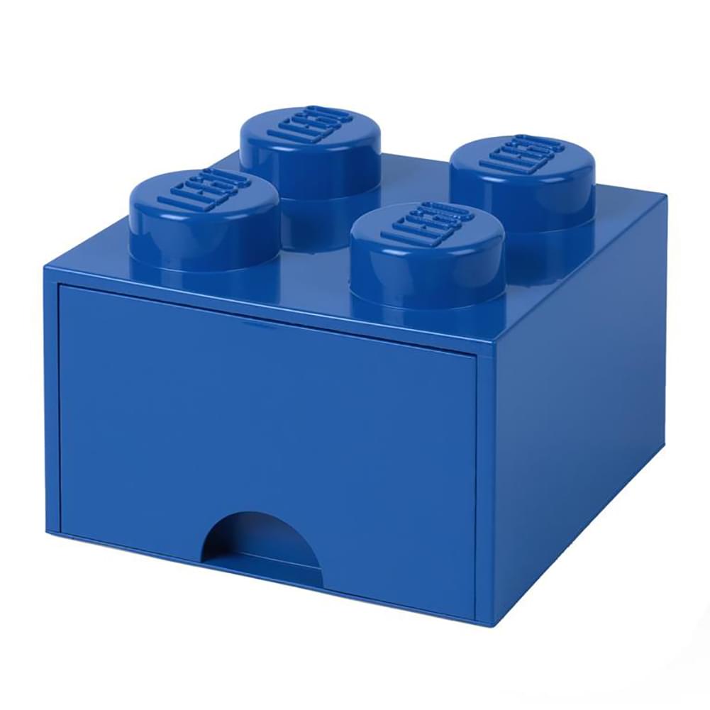 Fun and Functional Lego-Inspired 1-Drawer Storage Brick in Bright Blue