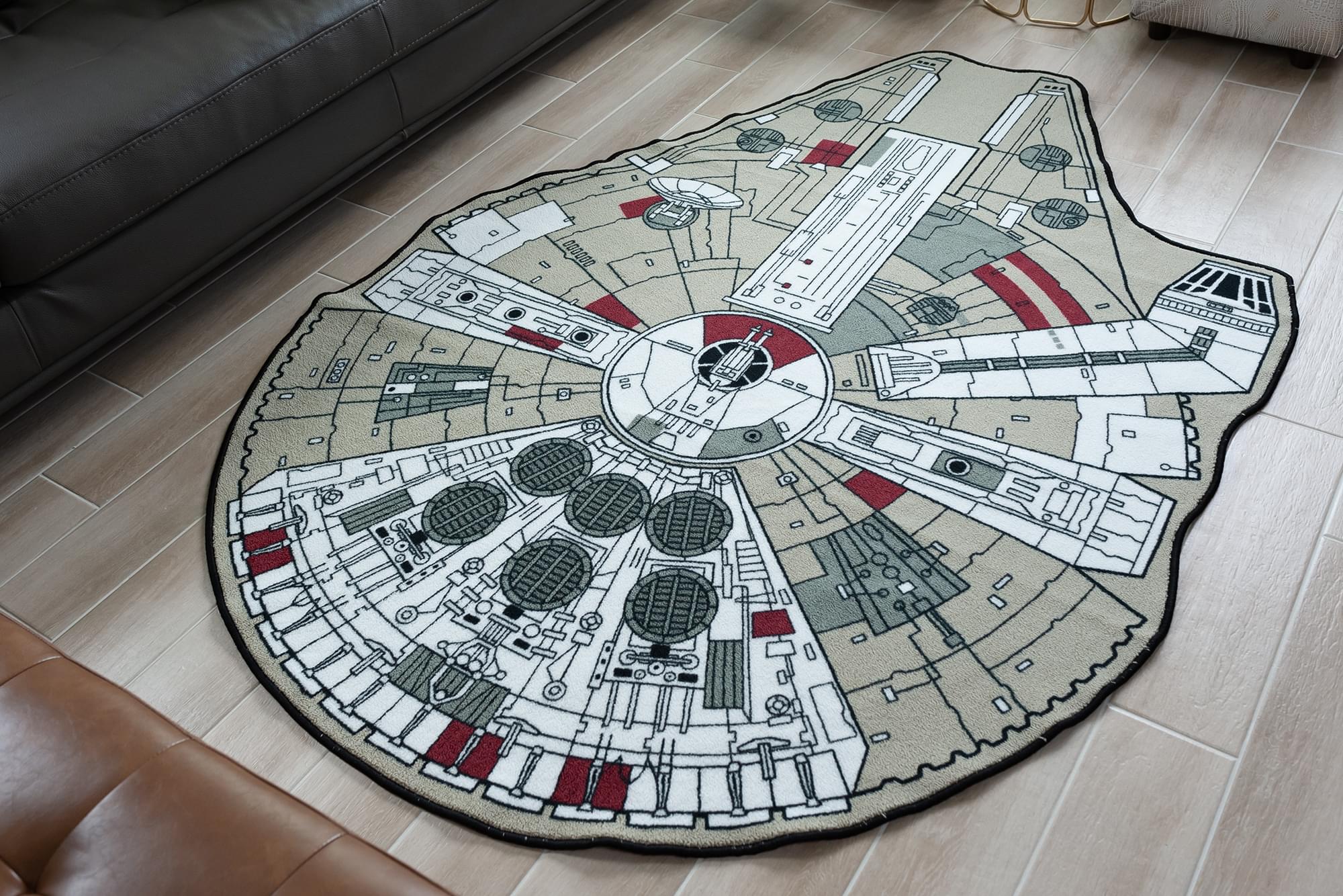 Epic Star Wars Millennium Falcon Medium Area Rug - 59 x 79 Inches
