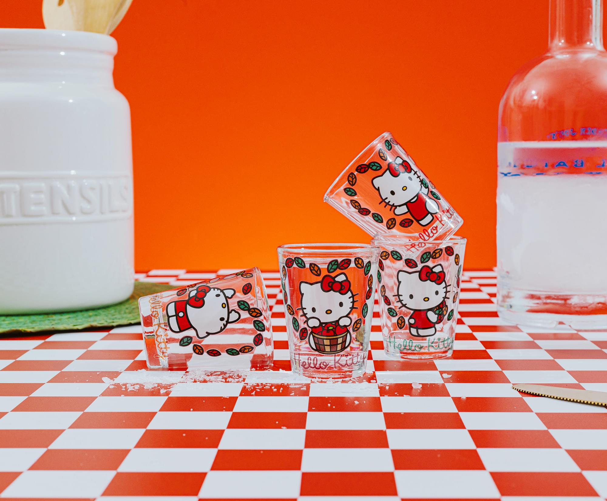 Sanrio Hello Kitty Fall Fun 2-Ounce Mini Shot Glasses (Set of 4)