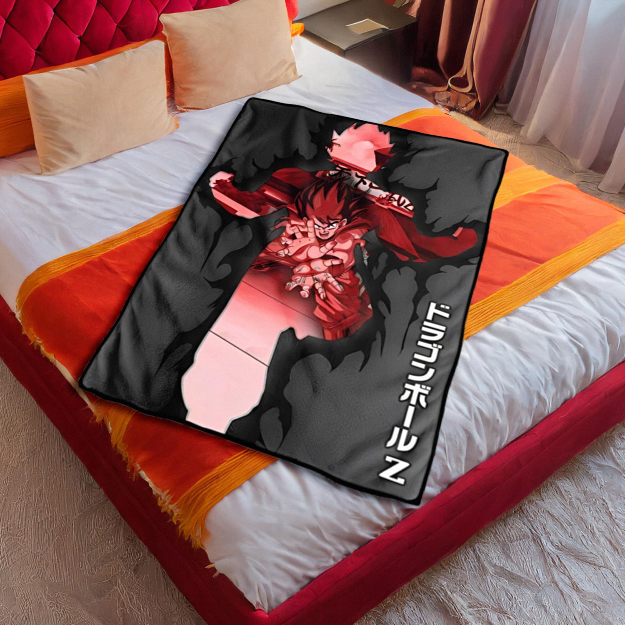 Epic Goku-Inspired 45 x 60 Inch Fleece Throw Blanket - Warm Up Your World!