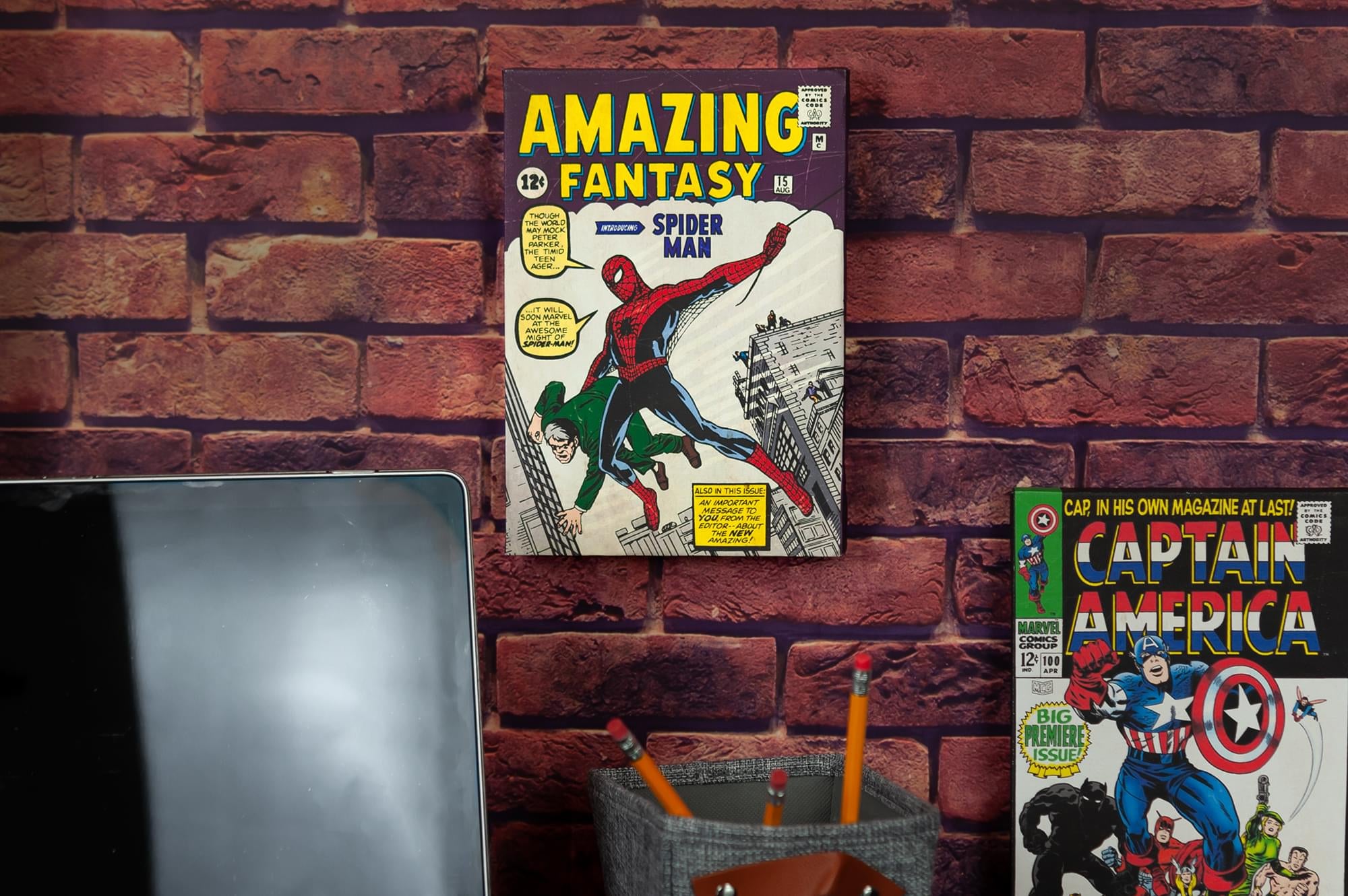 Marvel Comics Spider-Man's Debut: Amazing Fantasy #15 9x5-Inch Comic Book Canvas