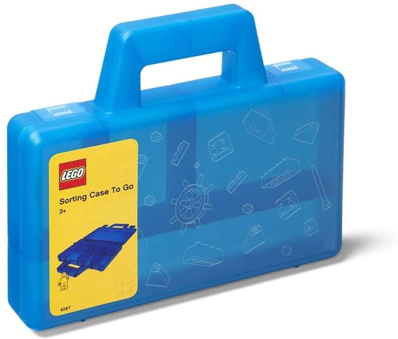 LEGO To-Go Sorting Box - The Ultimate Travel Case with Organizing Dividers in Blue