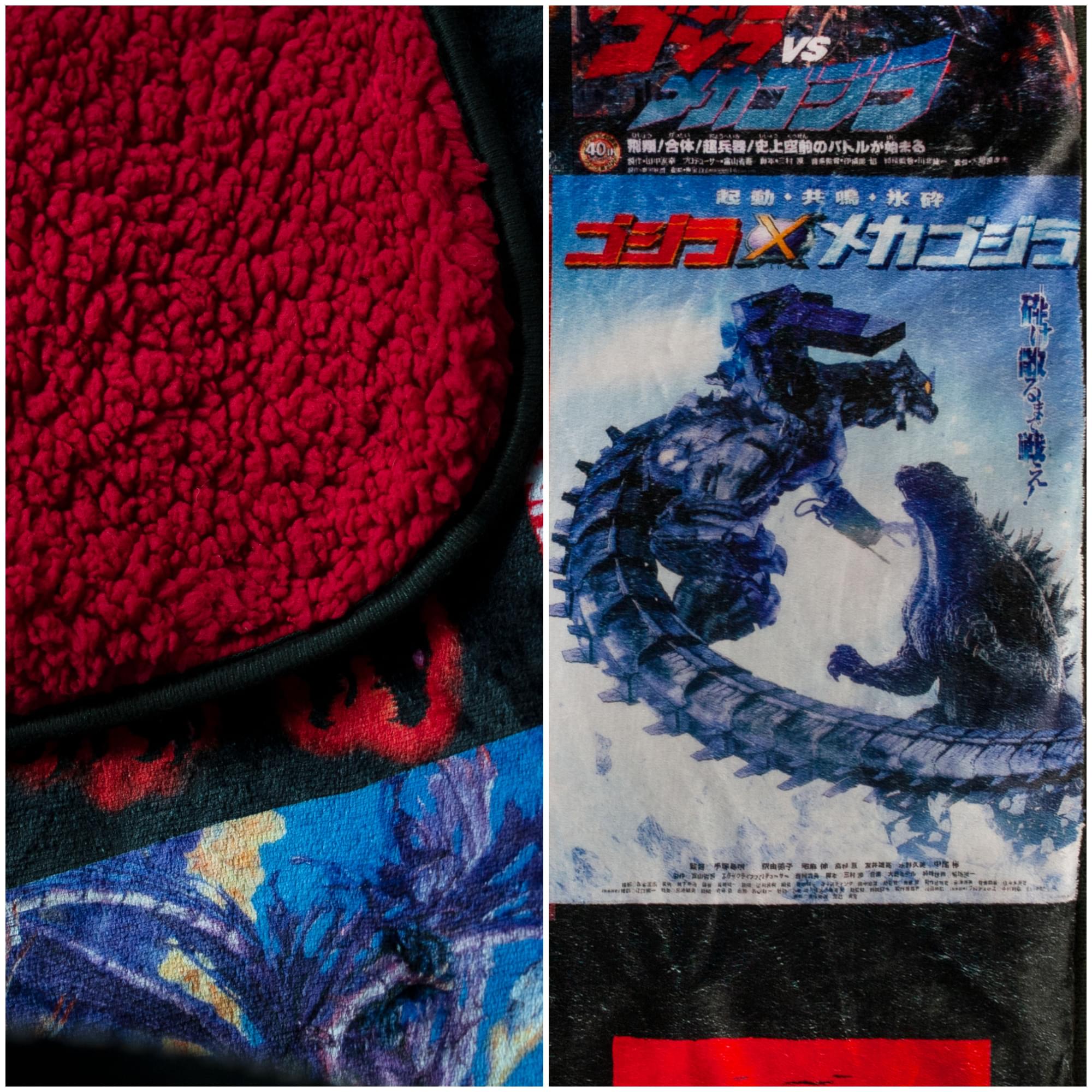 Epic Godzilla Movie Poster Oversized Fleece Throw Blanket - 76x54 Inches