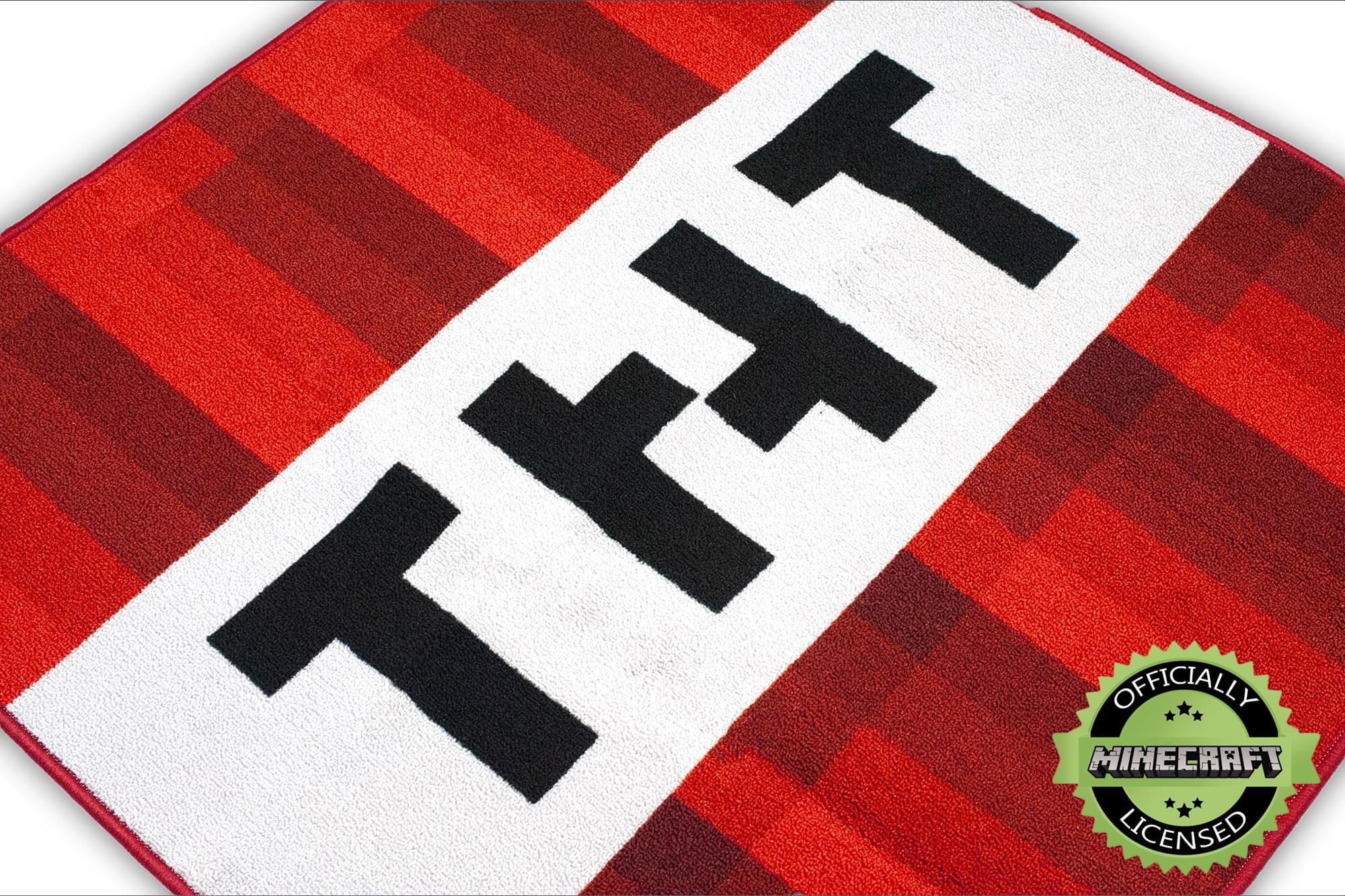 Explosive Fun! Minecraft TNT Block 39-Inch Square Area Rug