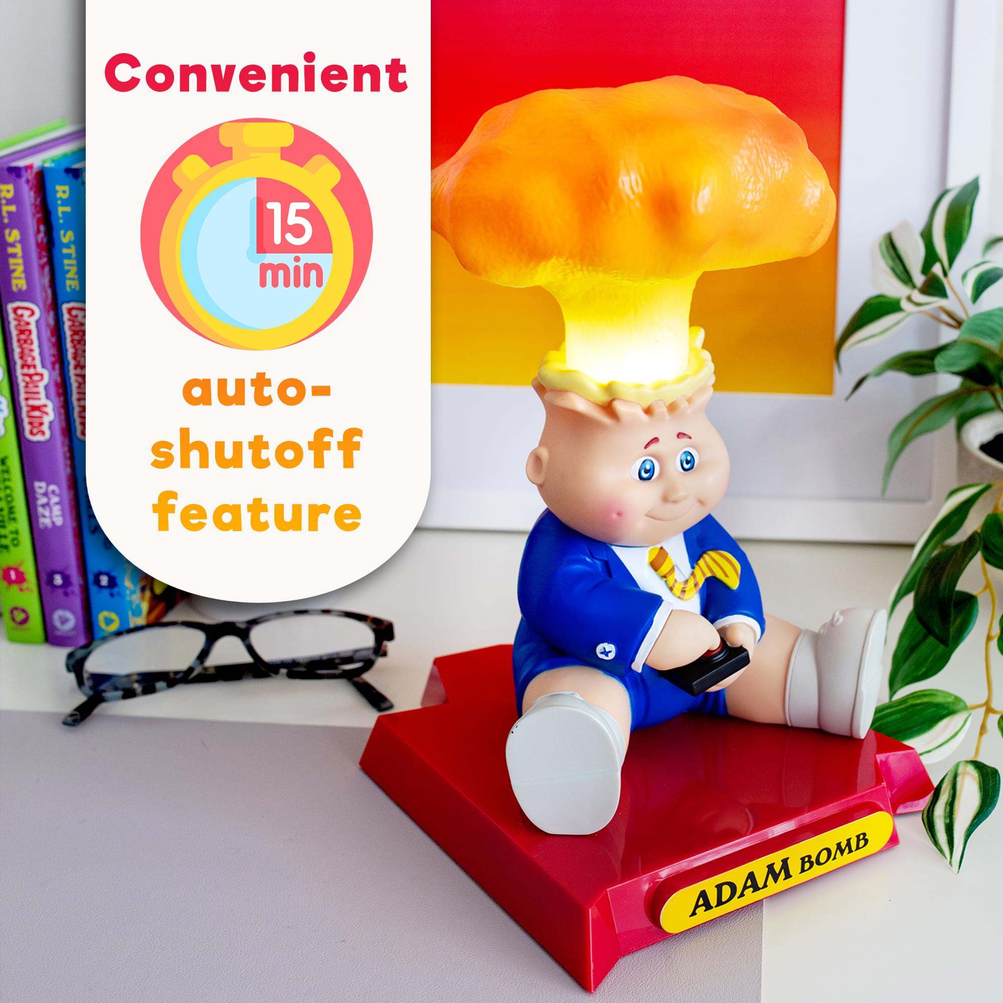 Garbage Pail Kids Adam Bomb 10-Inch Figural Mood Light - Blast Your Space with Nostalgia!
