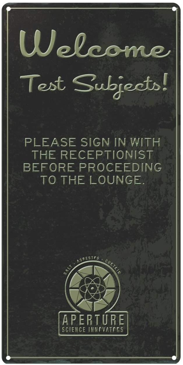 Portal Fan's Essential: Welcome Tin Wall Sign